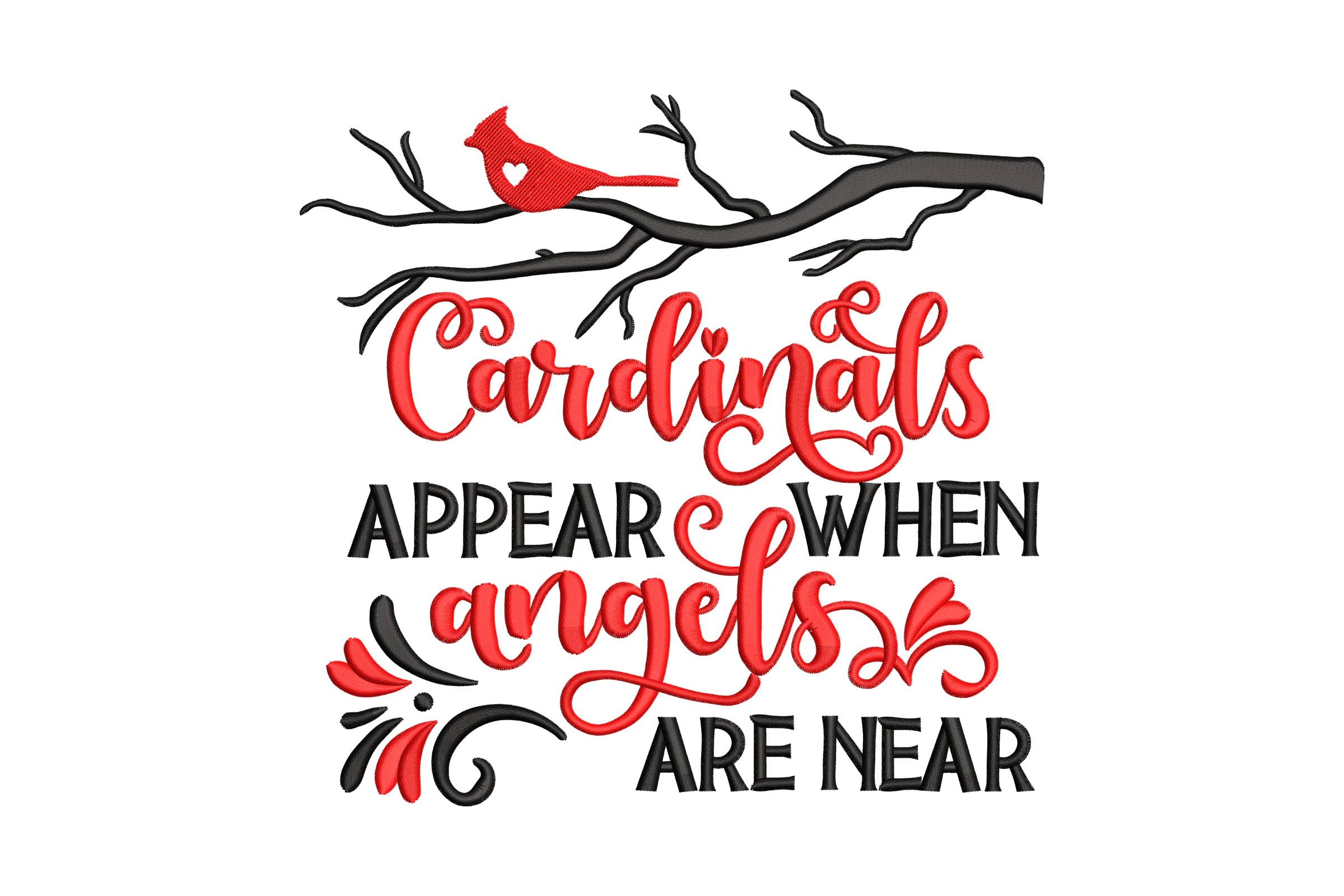 Cardinals Quote Embroidery Design