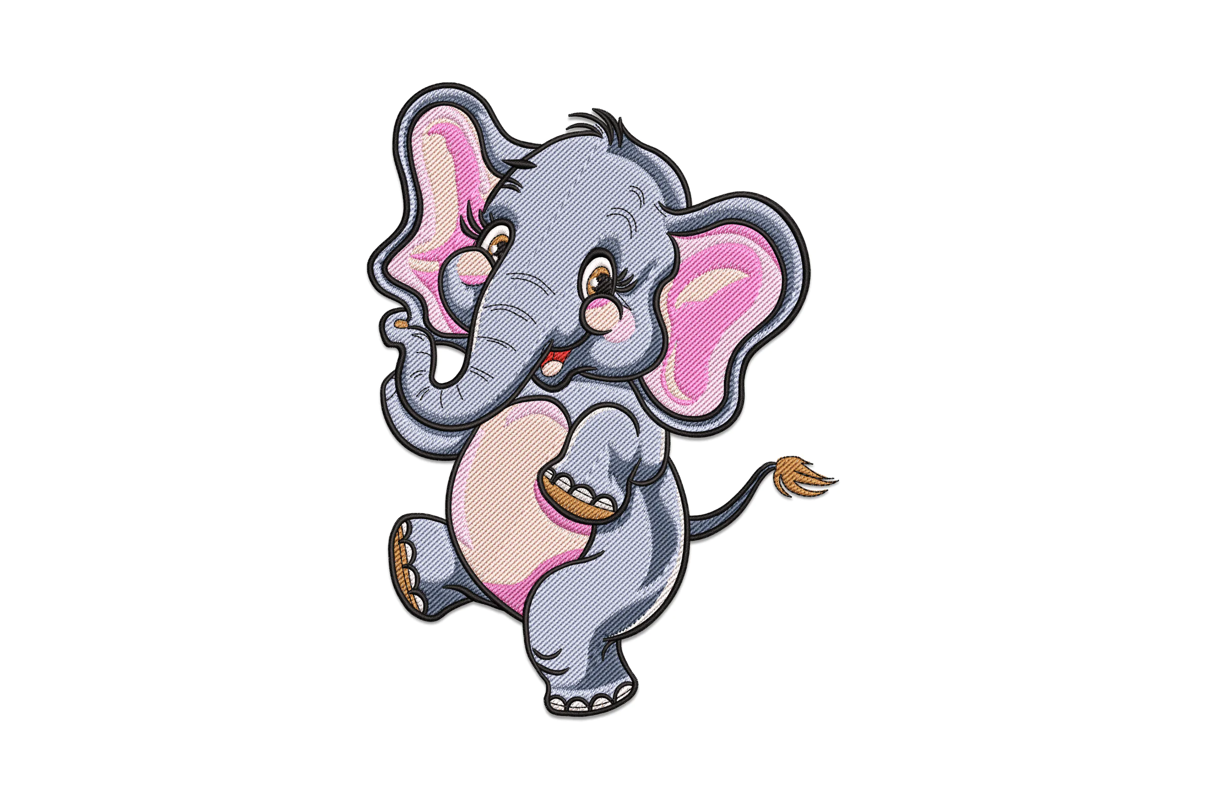 Cute Elephant Embroidery Design File