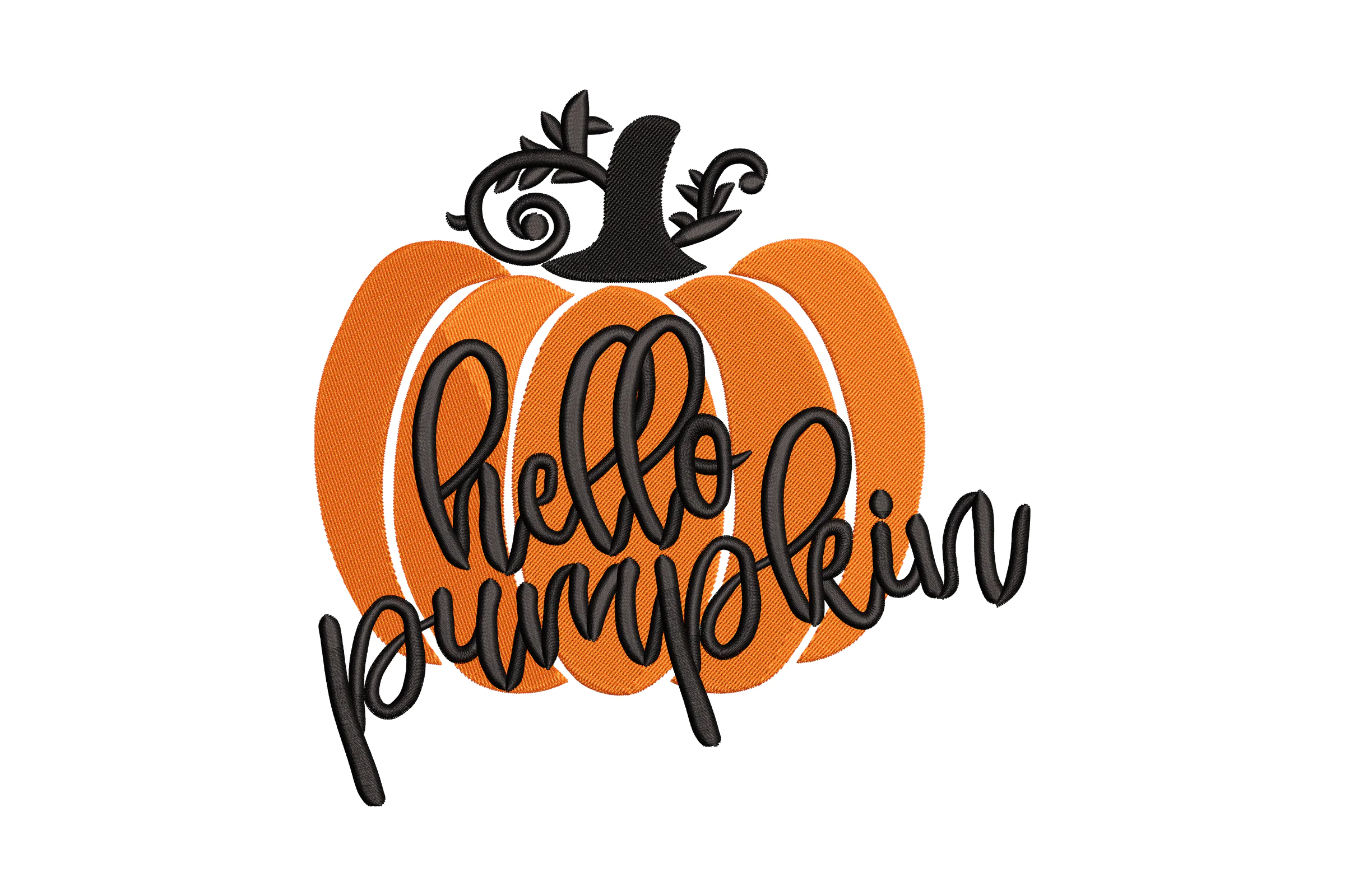 Hello Pumpkin Embroidery Design