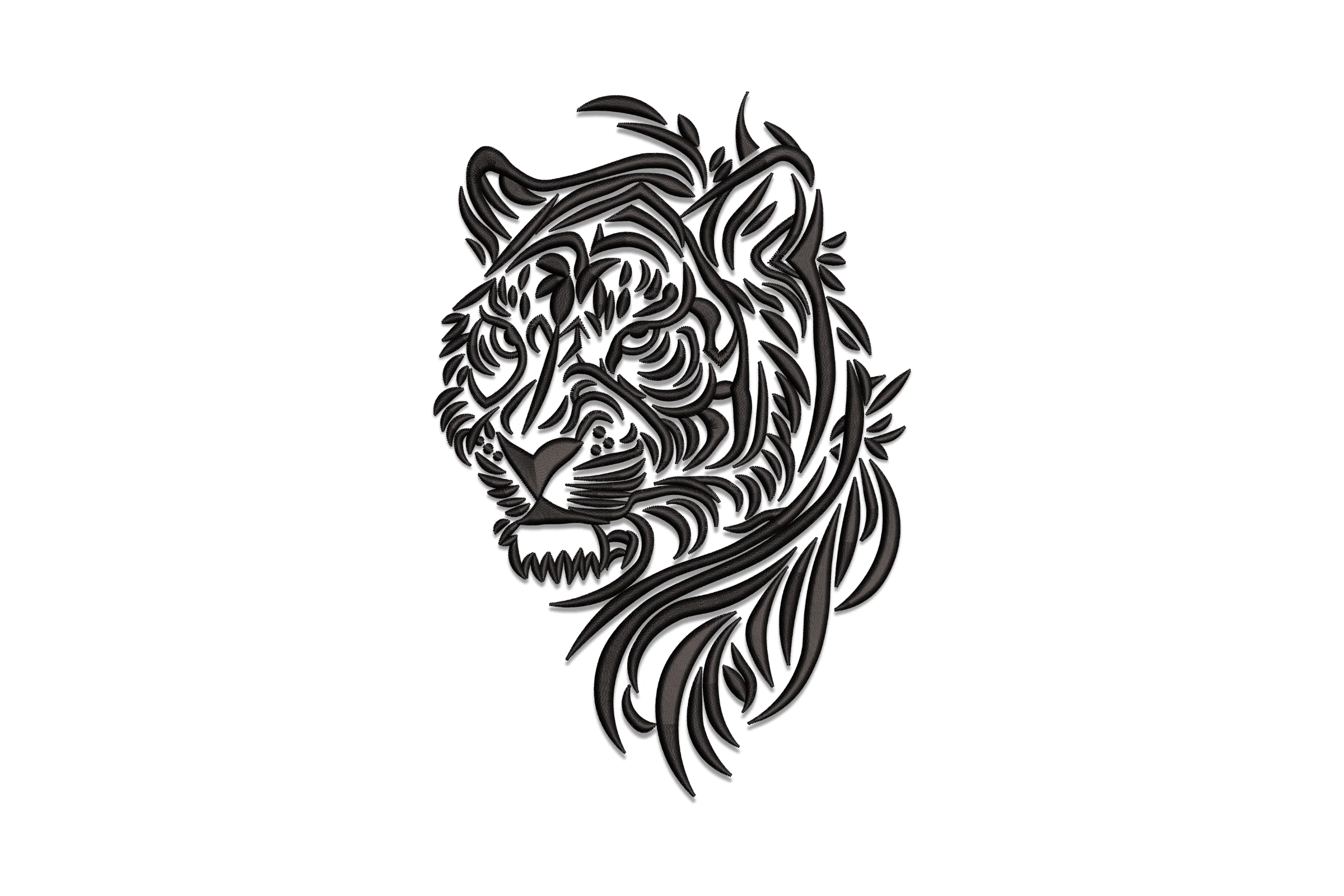 Fierce Tiger Embroidery Design
