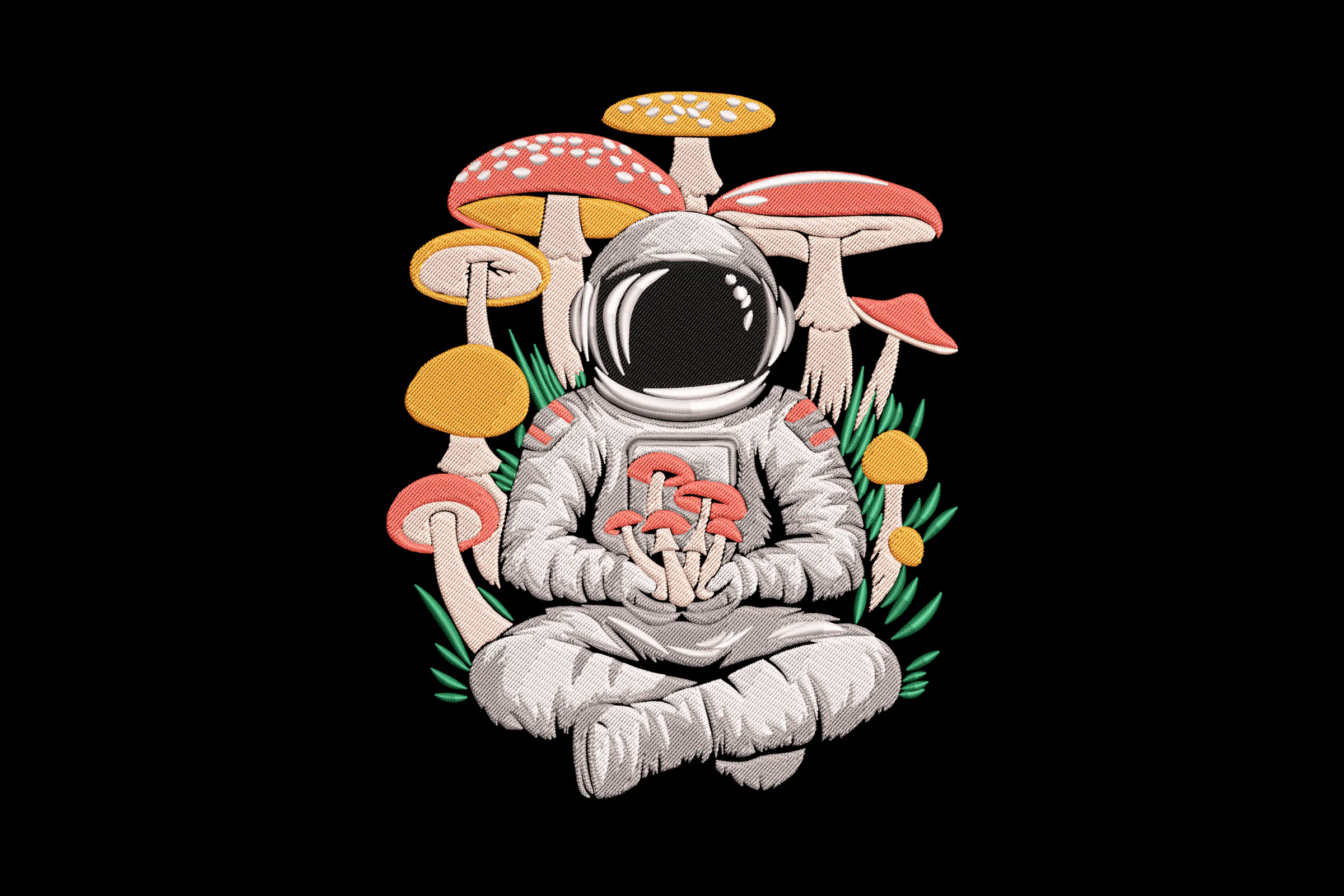 Astronaut Embroidery Design Pattern