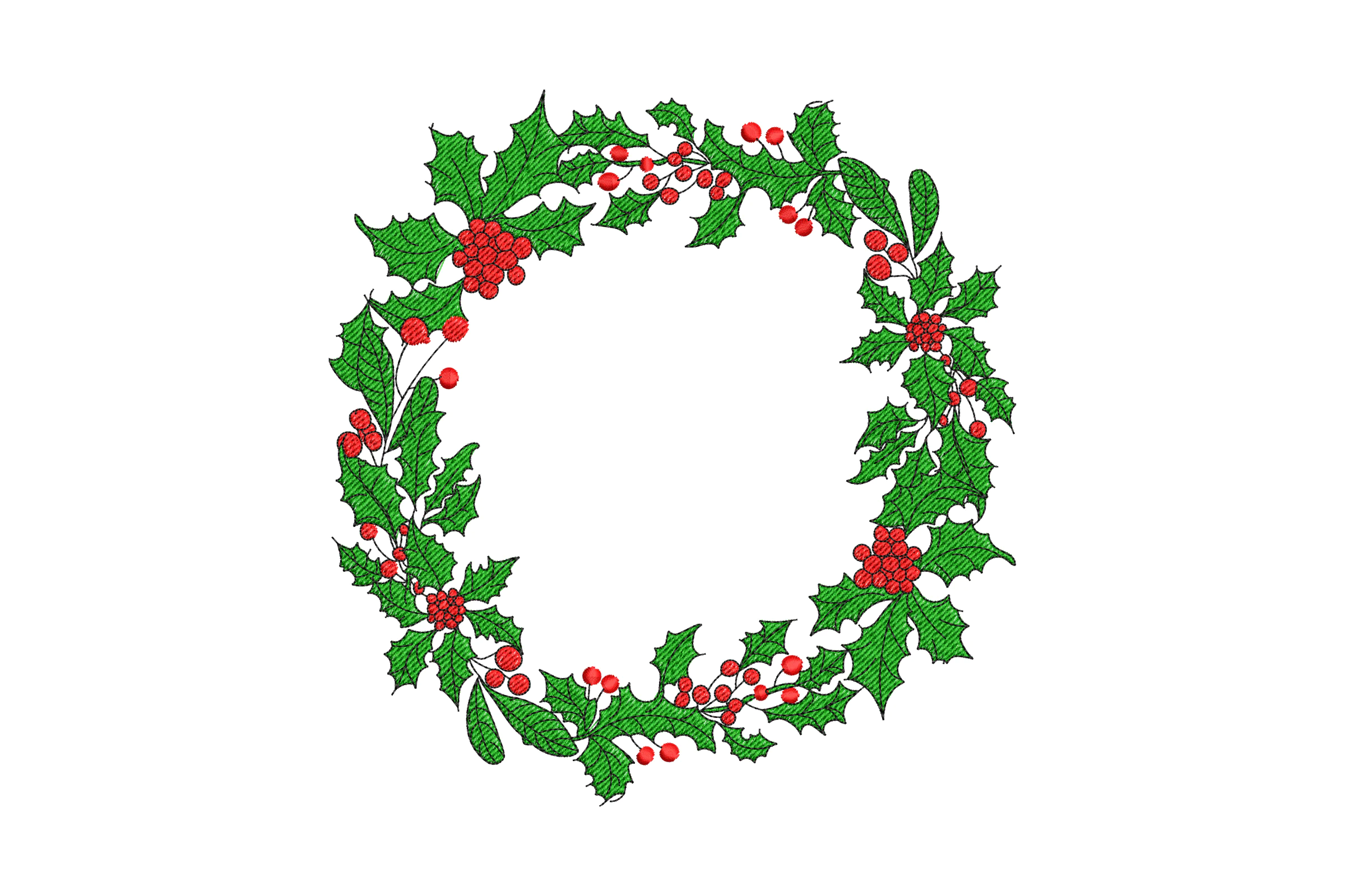 Xmas Wreath Embroidery Designs