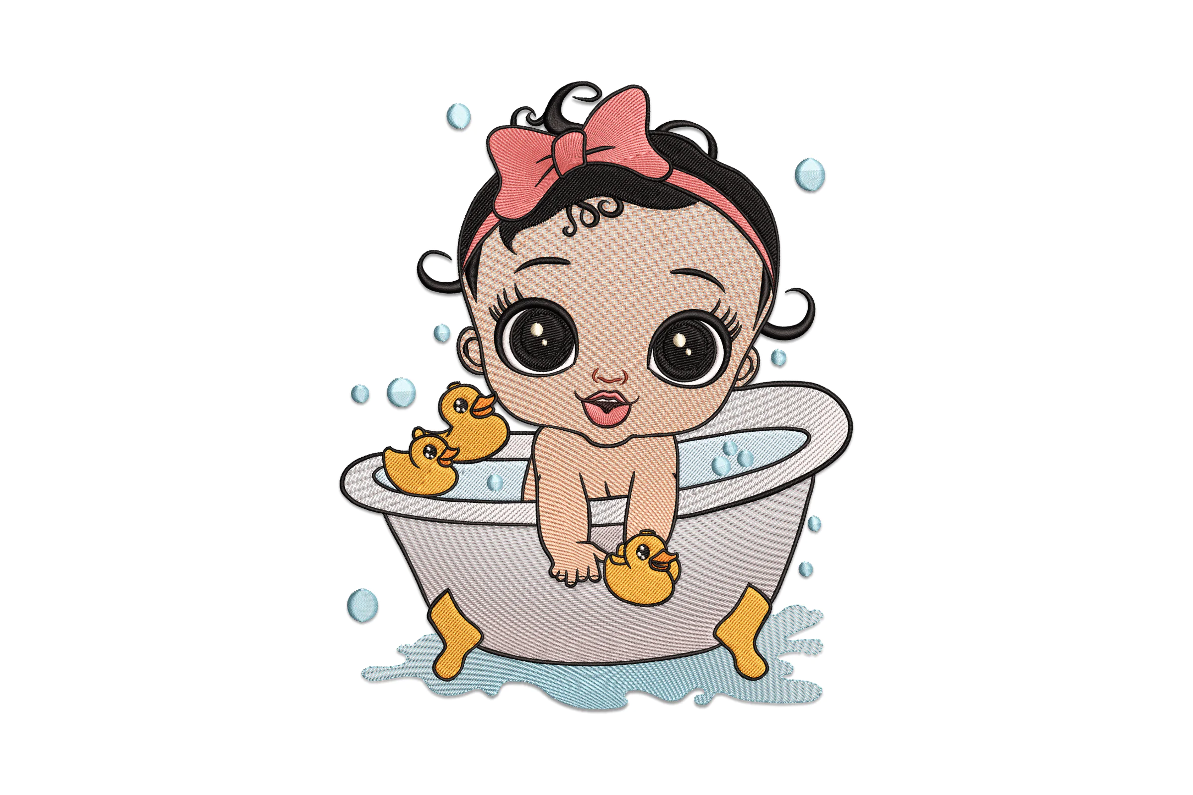 Baby Bath Embroidery Design