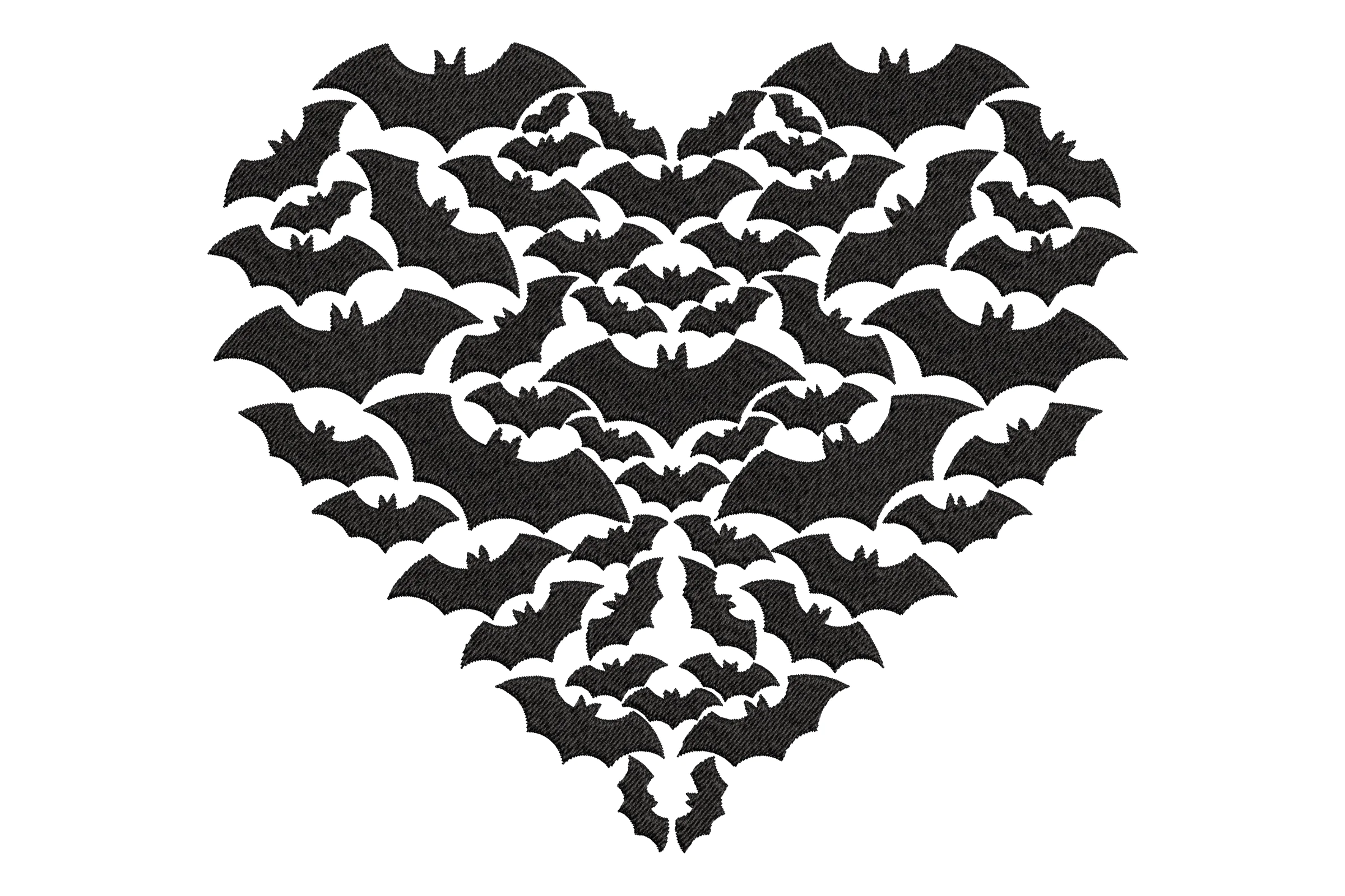 Colony of Bats Embroidery Design