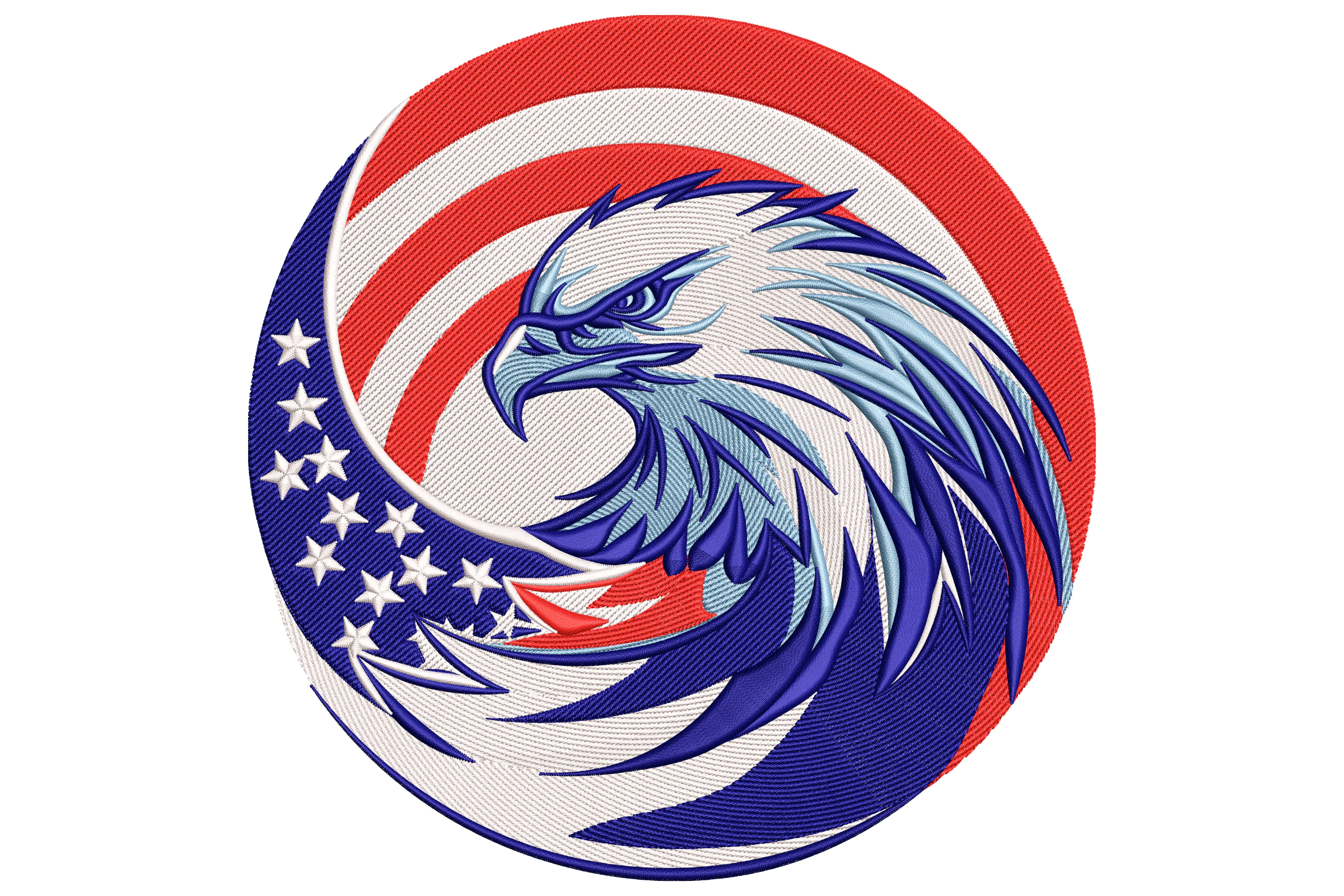 American Flag and Eagle Embroidery Design