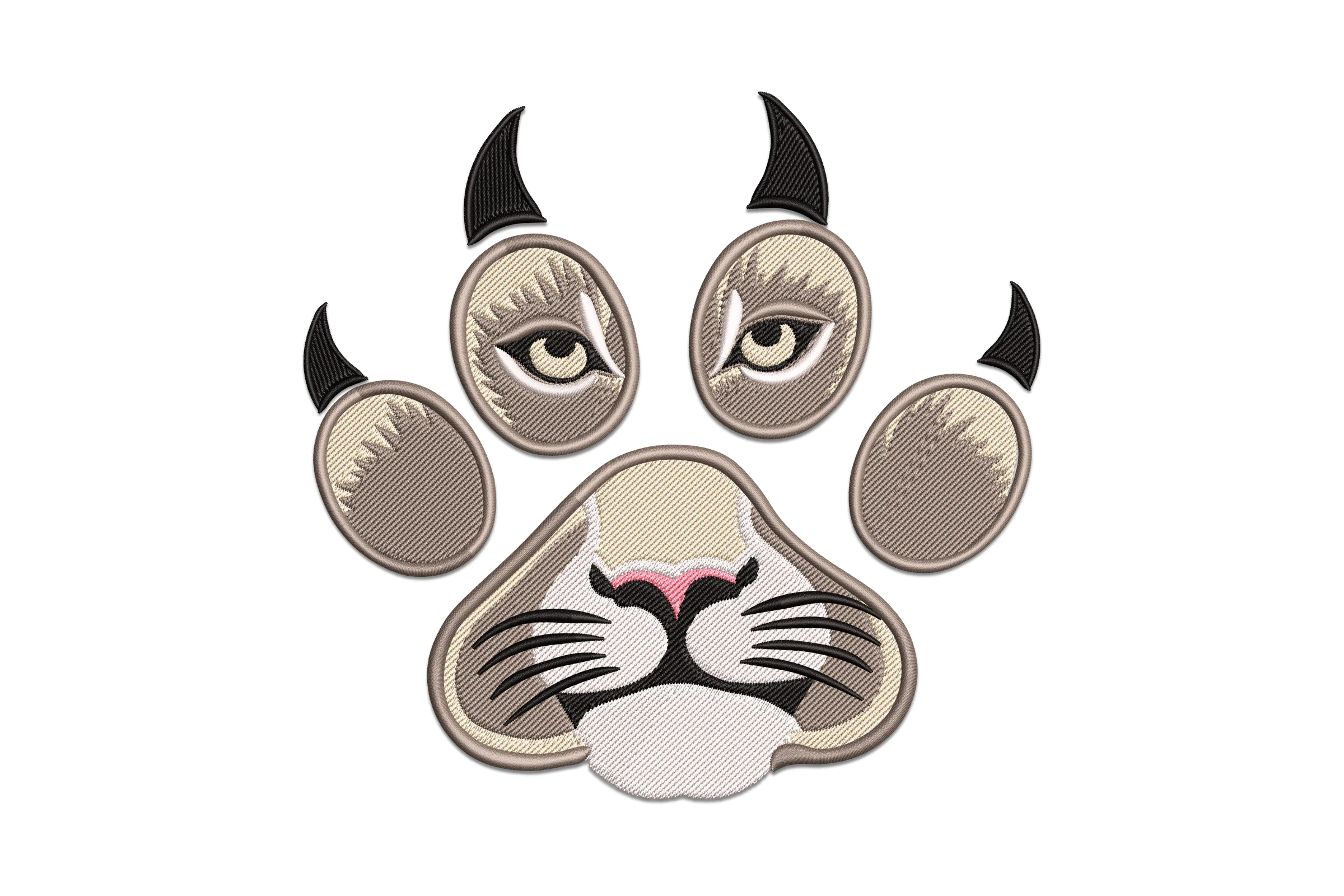 Fierce Tiger Paw Embroidery Design