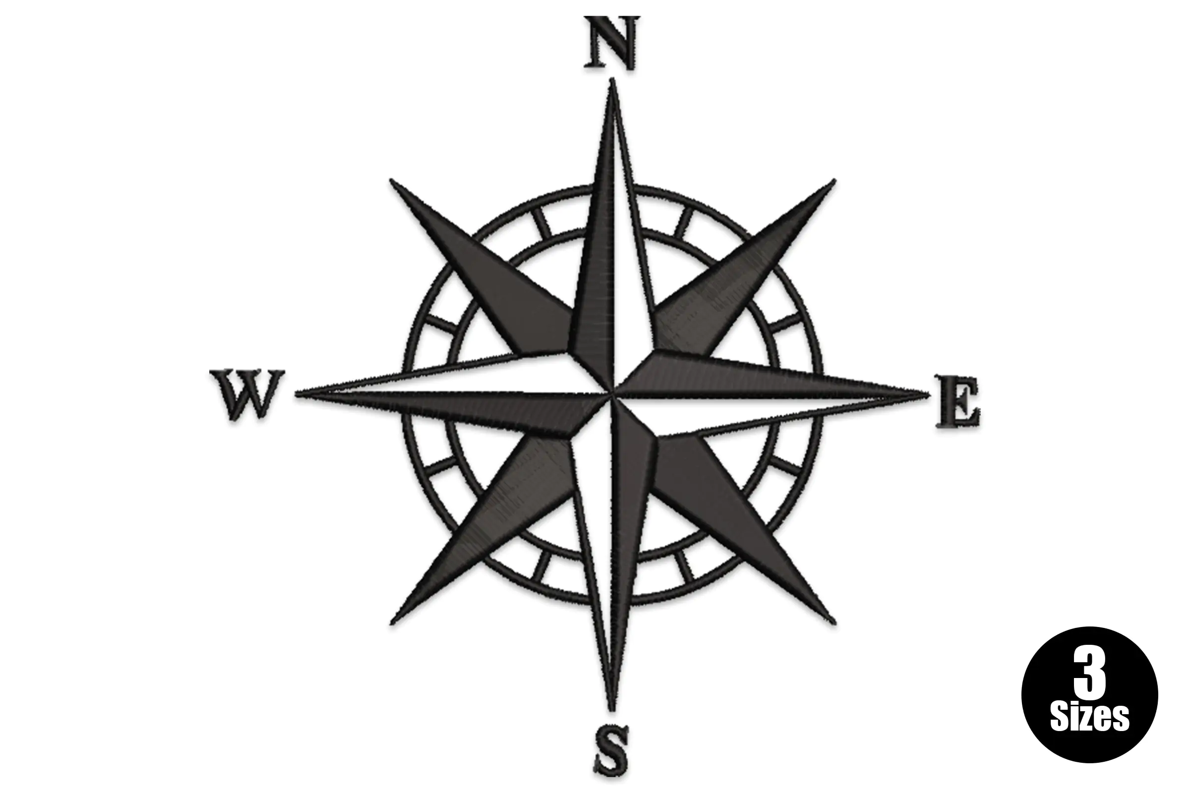 Compass Embroidery Design File