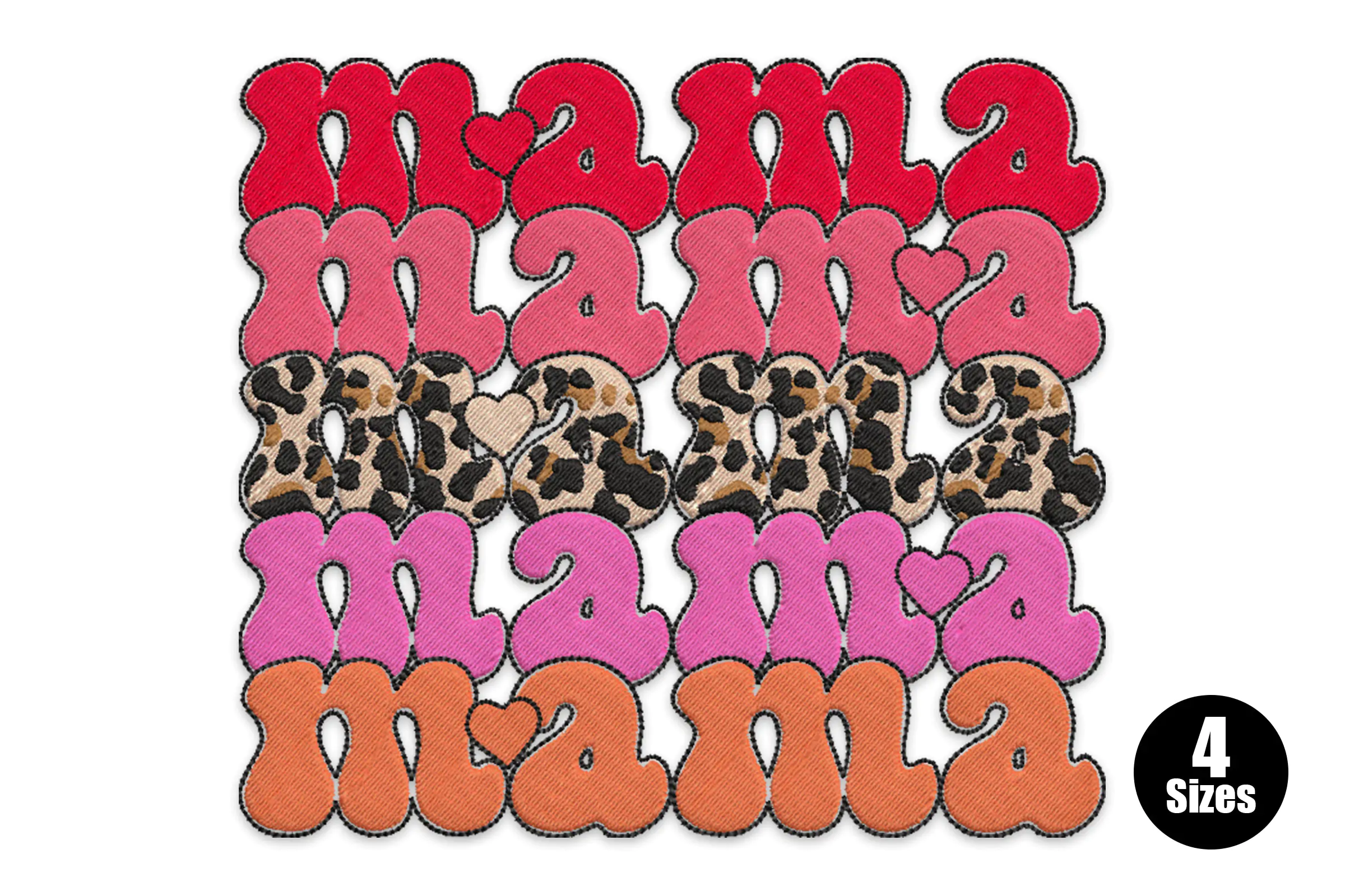 Mama Applique Digital Embroidery File