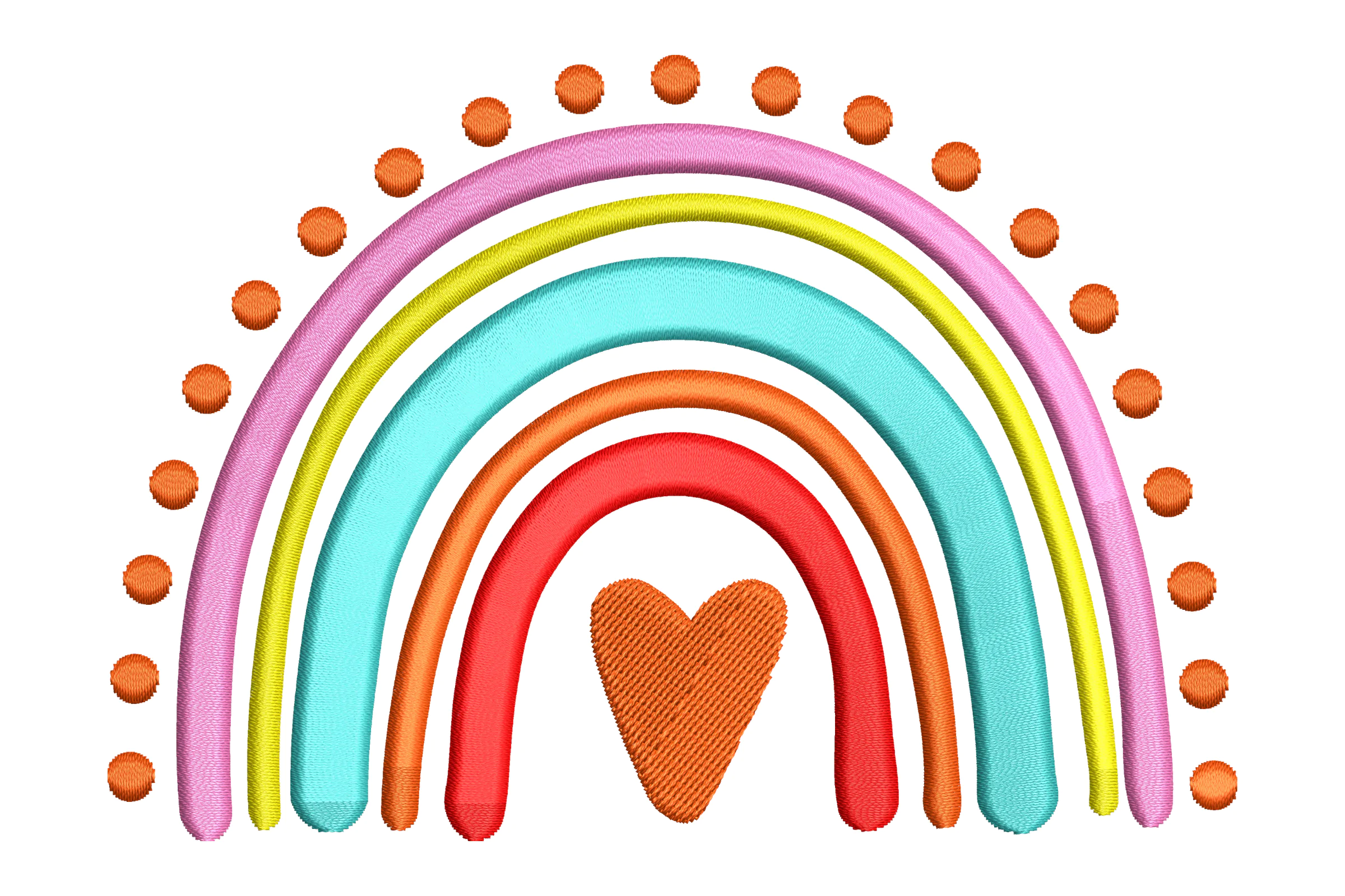Rainbow Machine Embroidery File