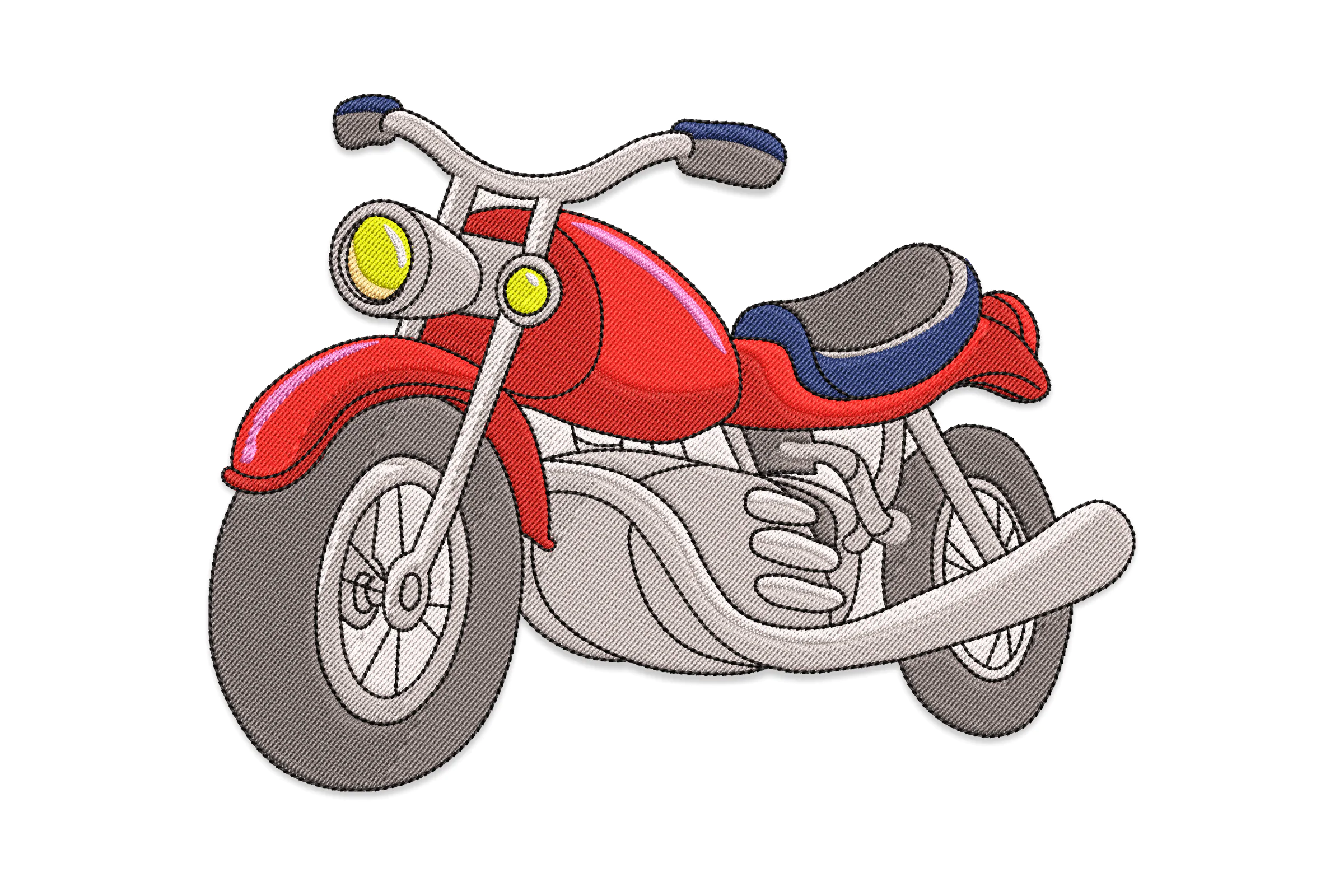 Motorcycle Embroidery Design