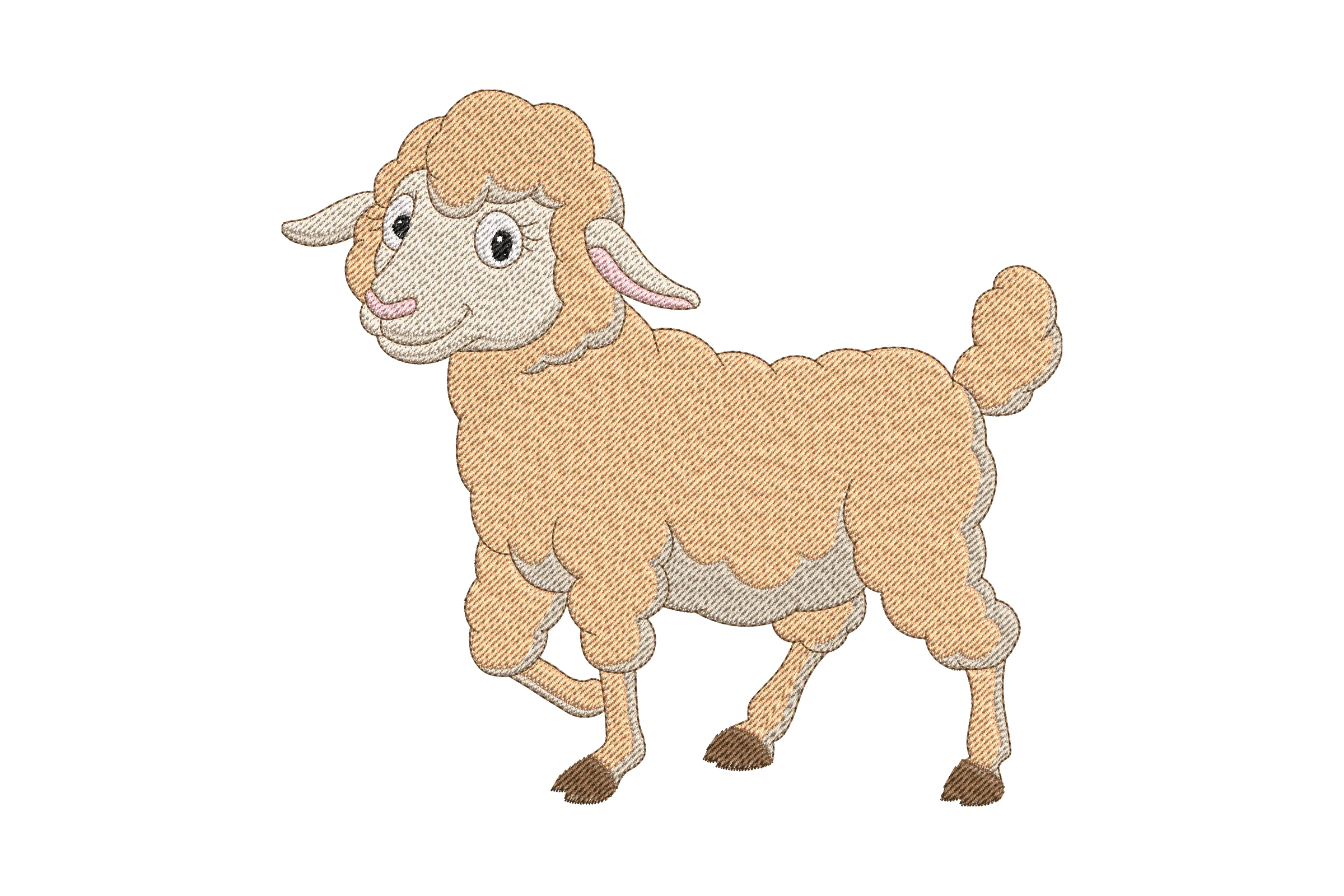 Cute and Lovely Lamb Embroidery Design