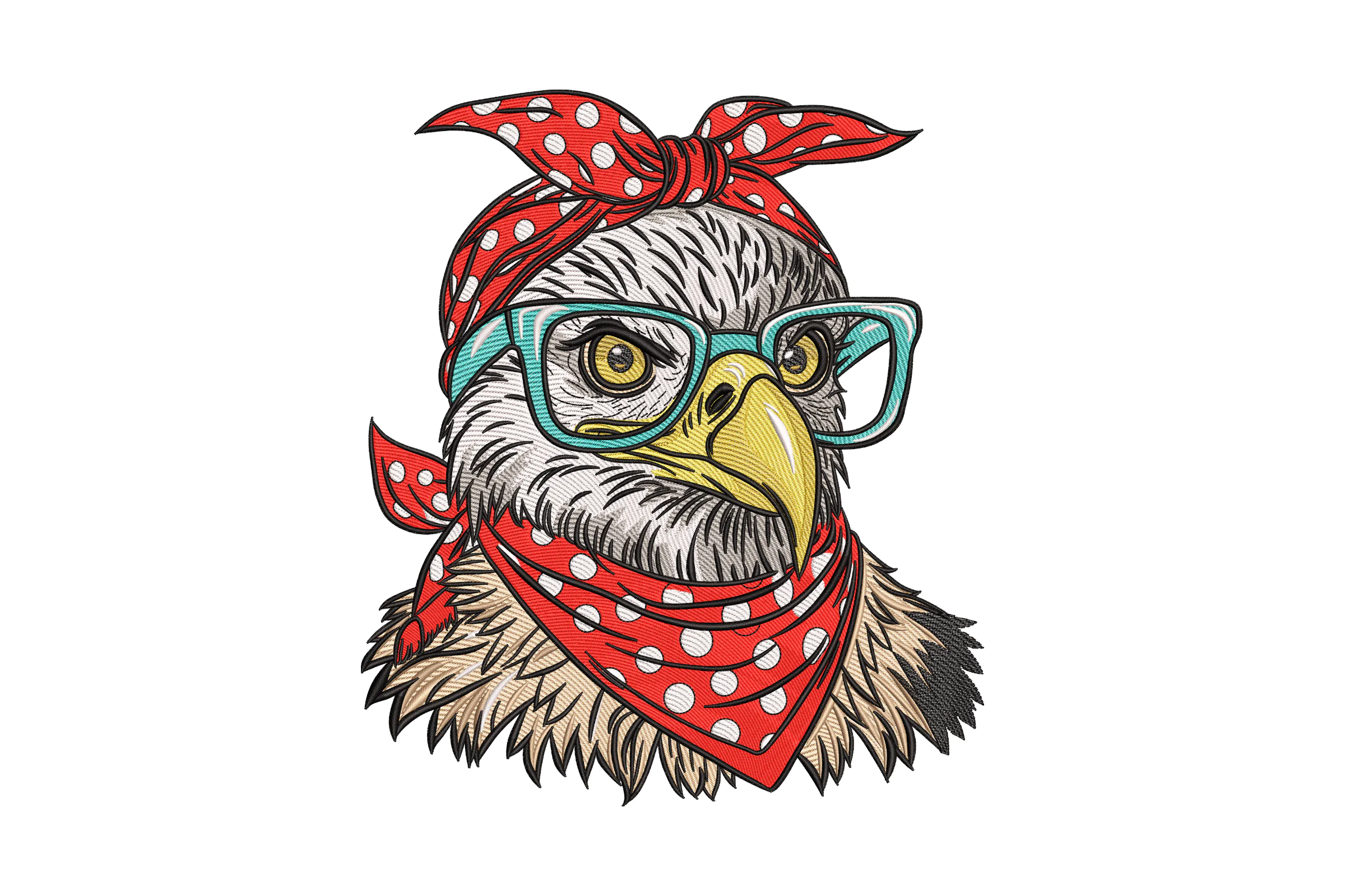 Eagle Face Machine Embroidery Design File