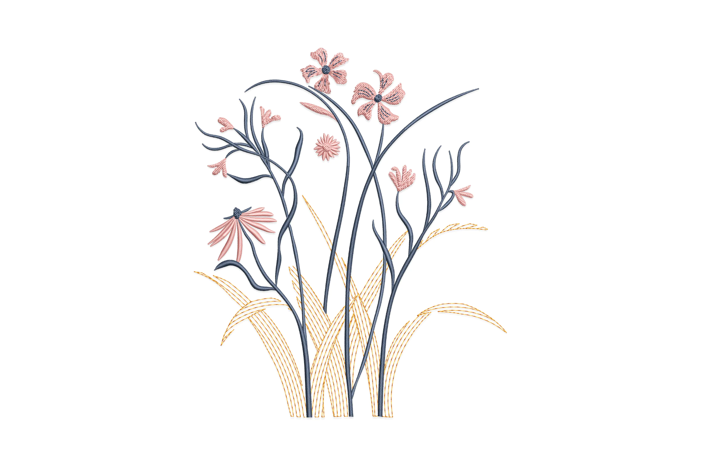 Summer Flowers Embroidery Design File