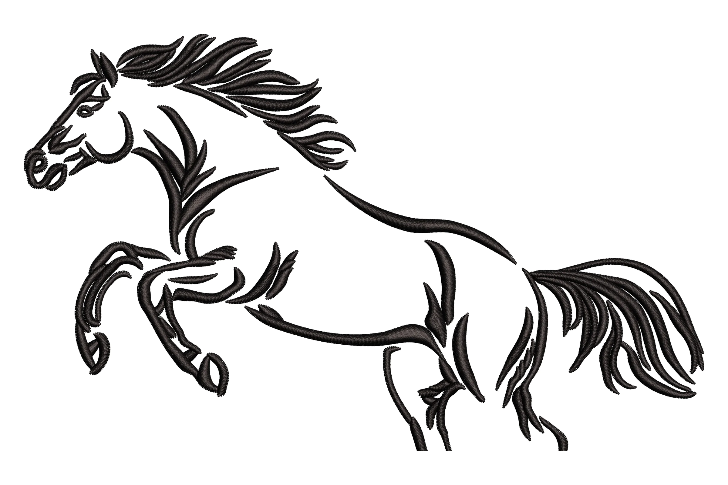 Majestic Horse Embroidery Design File