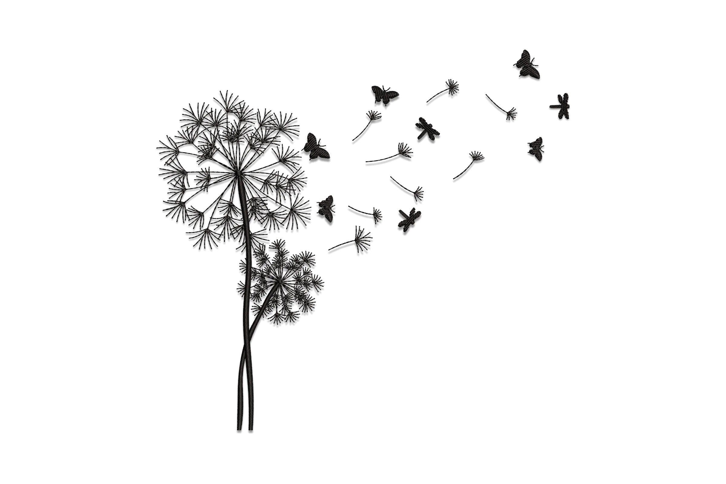 Dandelion Machine Embroidery Design