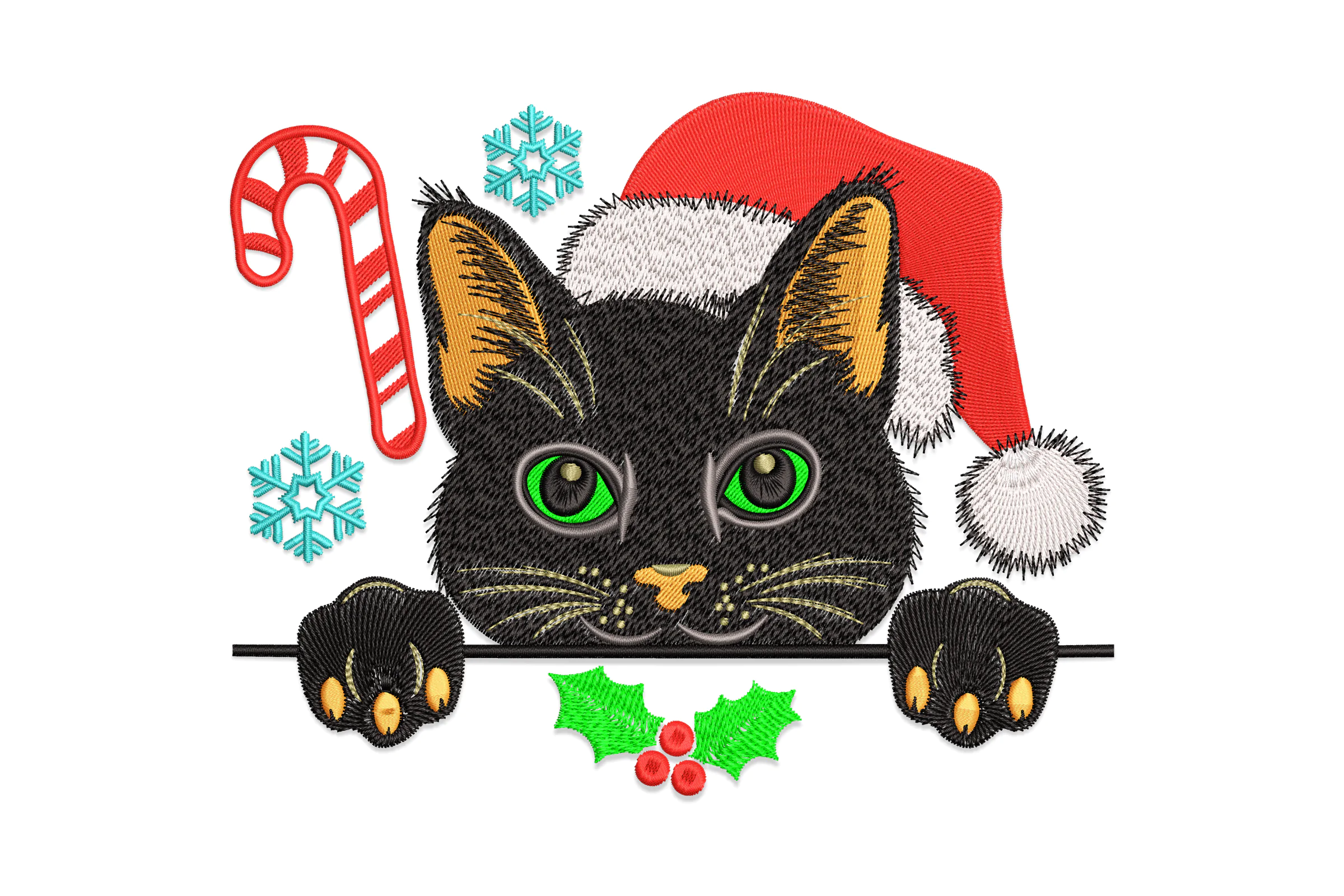 Christmas Cat Digital Embroidery File