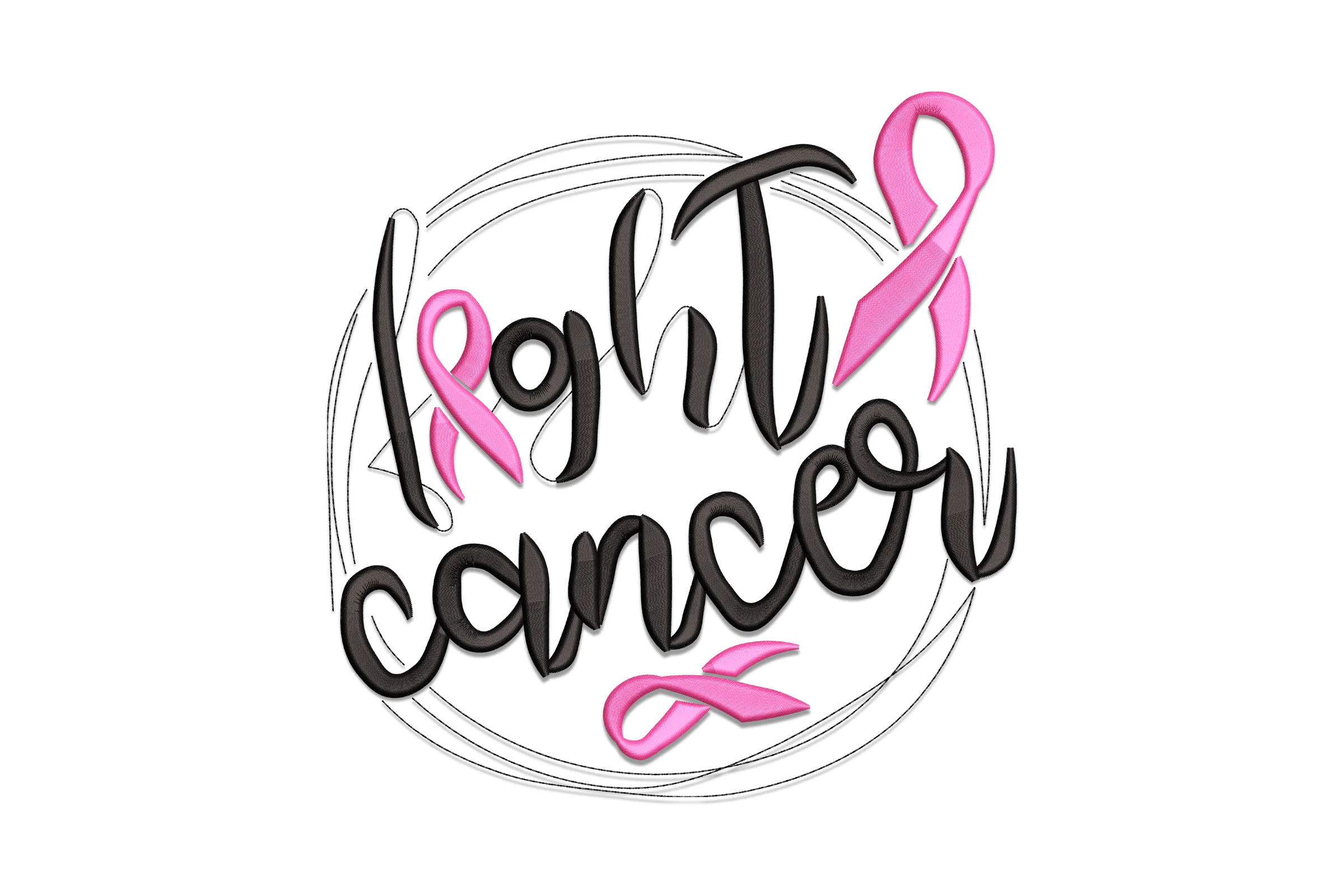Fight Cancer Embroidery Design