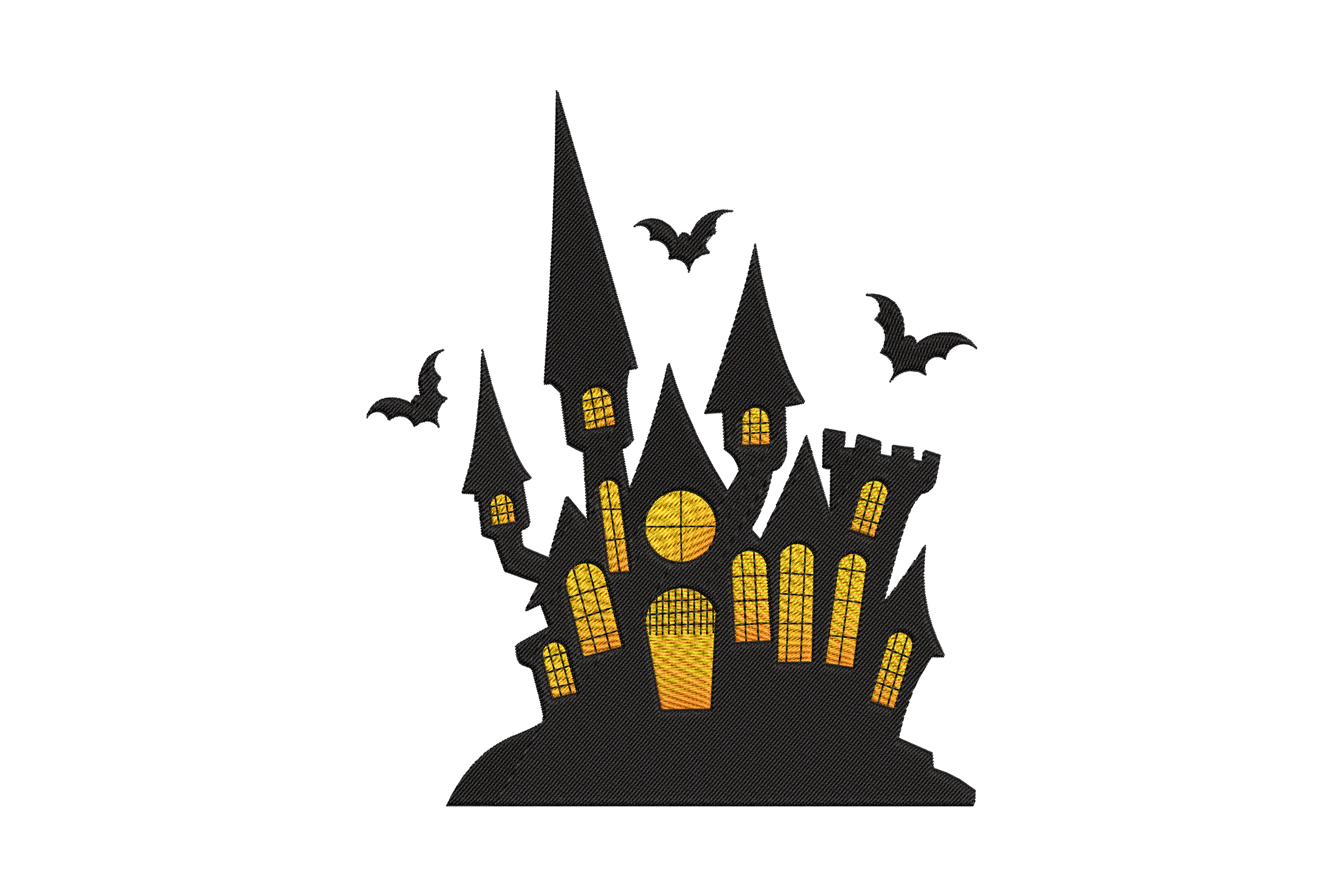 Haunted House Halloween Applique Design