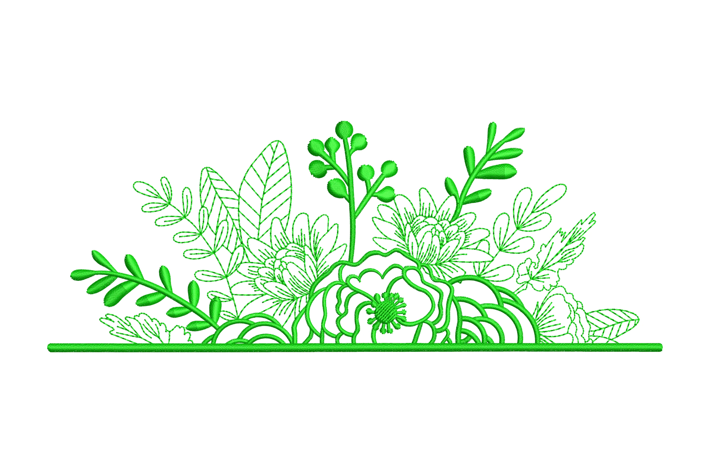 Wildflowers Machine Digital  Embroidery Design