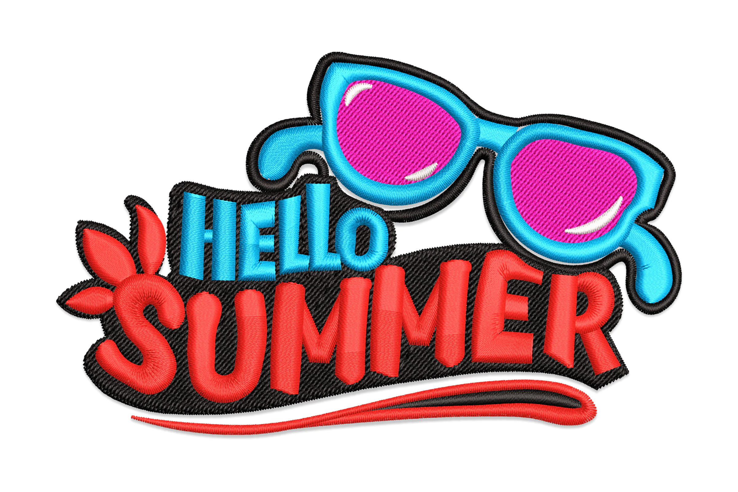 Hello Summer Machine  Embroidery Design