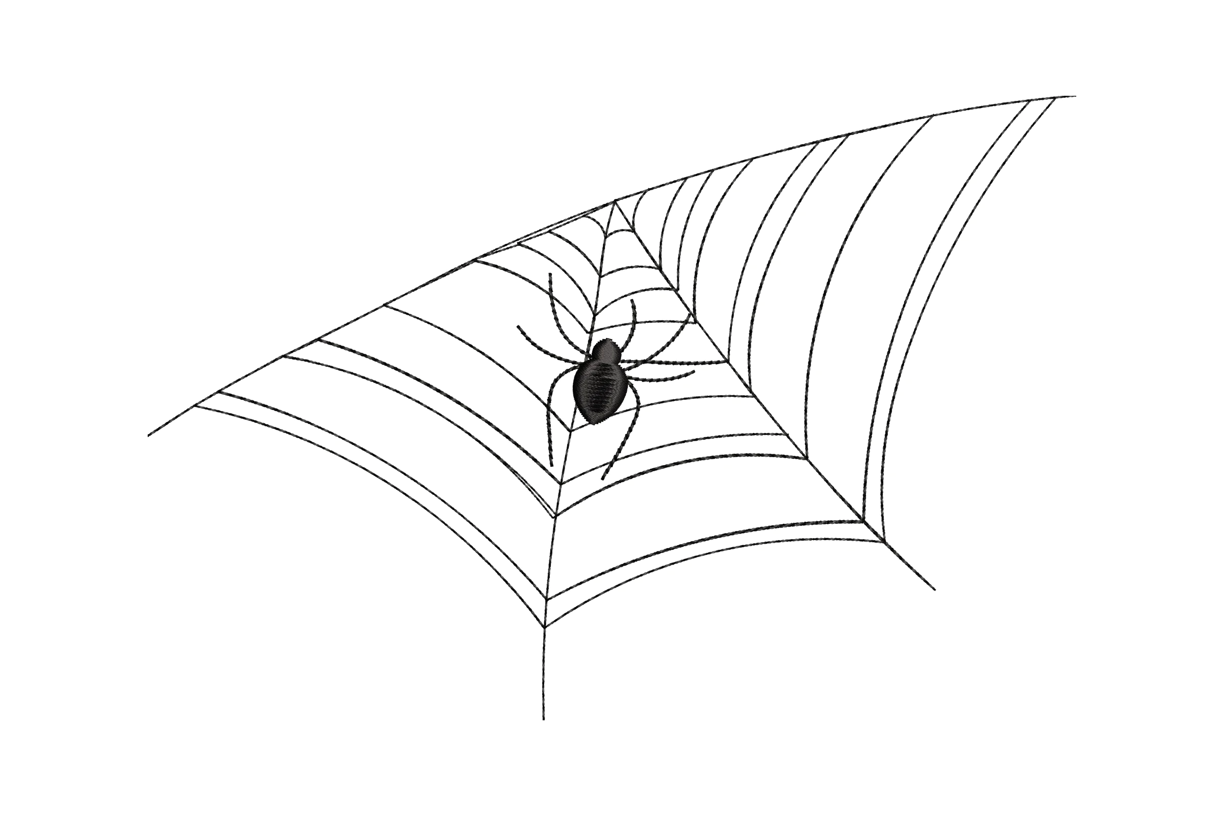 Simple and Versatile Spider Web Machine Embroidery Design