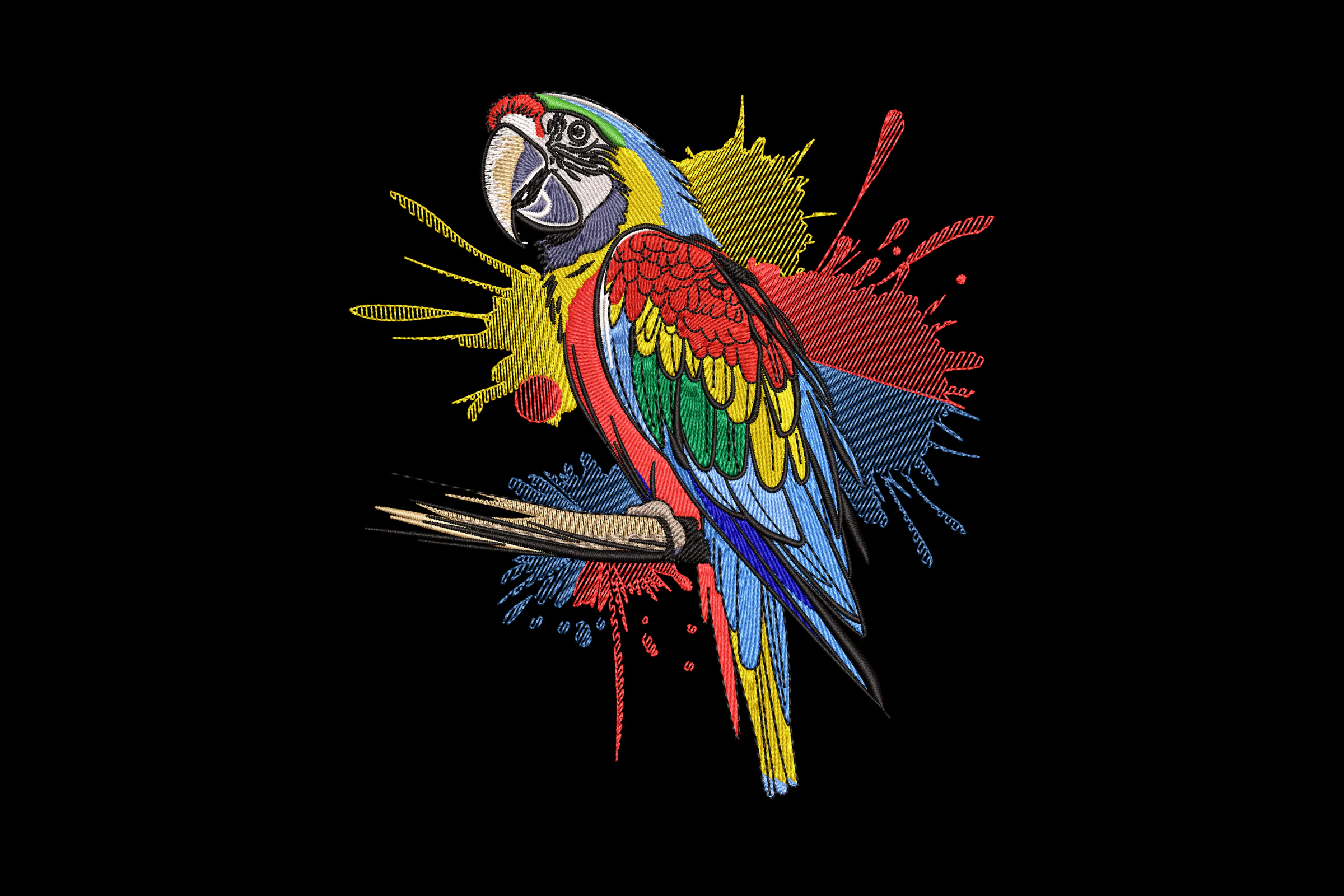 Parrot Embroidery Design