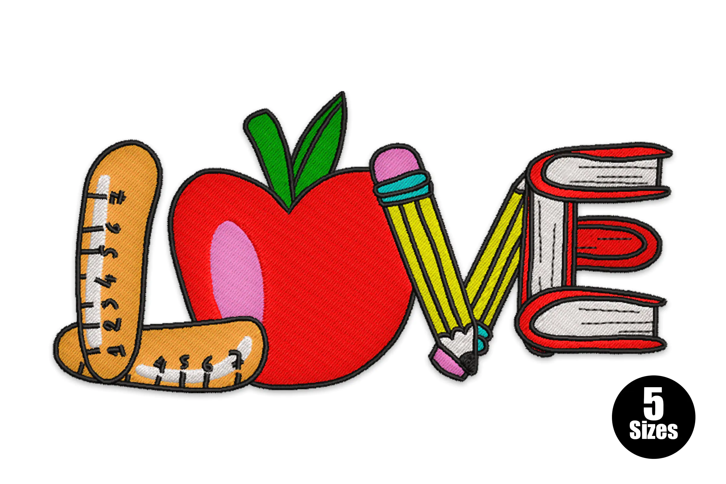 Love Back to School Embroidery Design