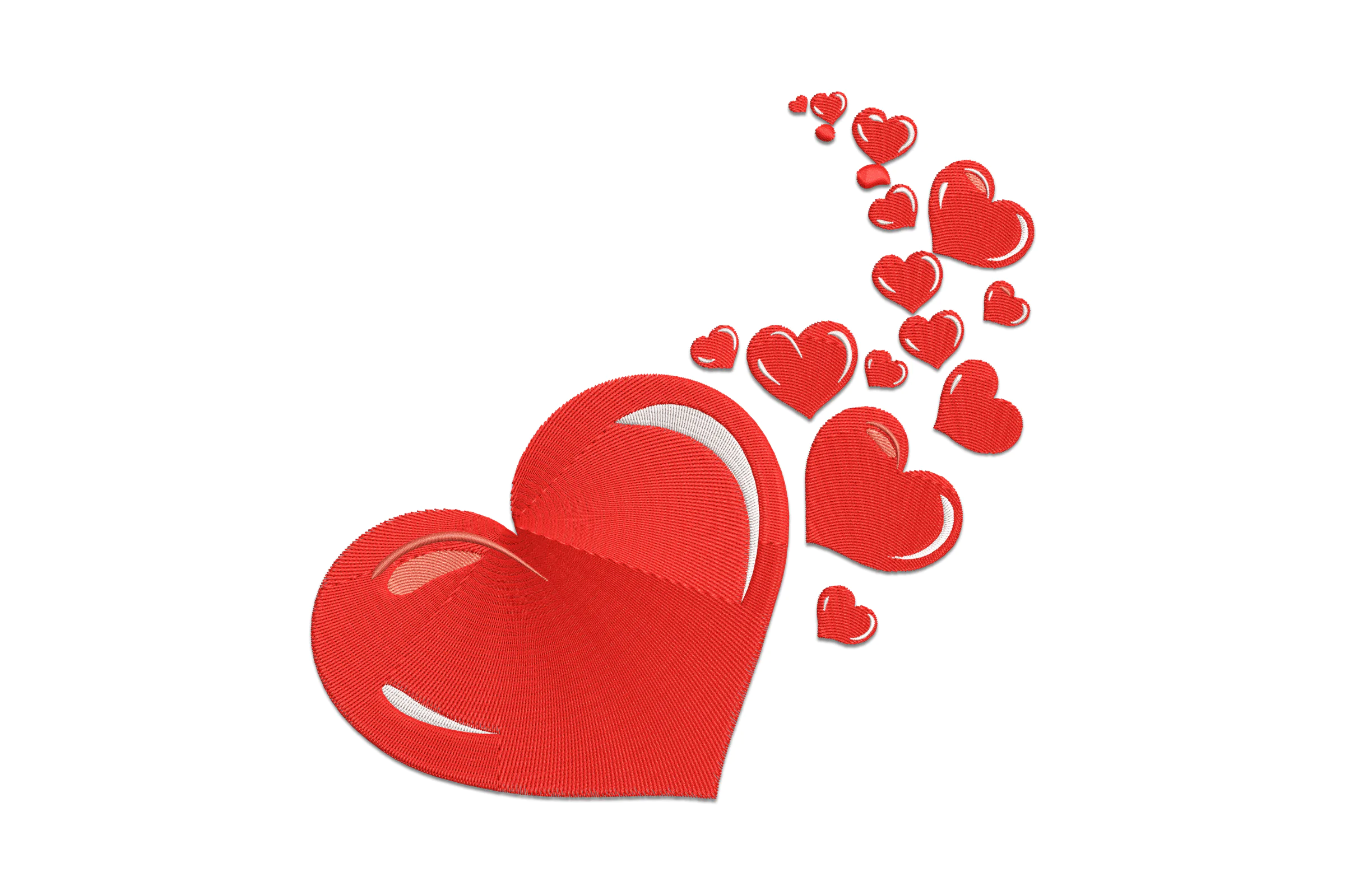 Love Heart Quote Embroidery Design