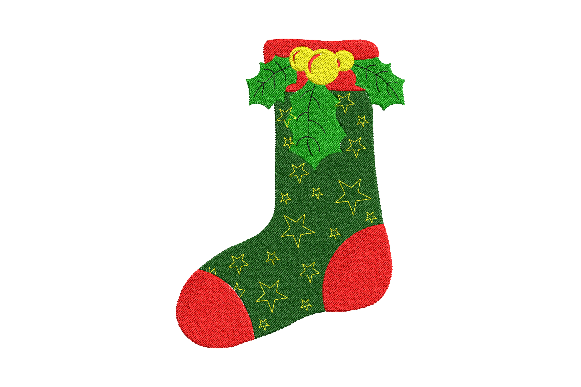 Christmas Sock Machine  Embroidery Design