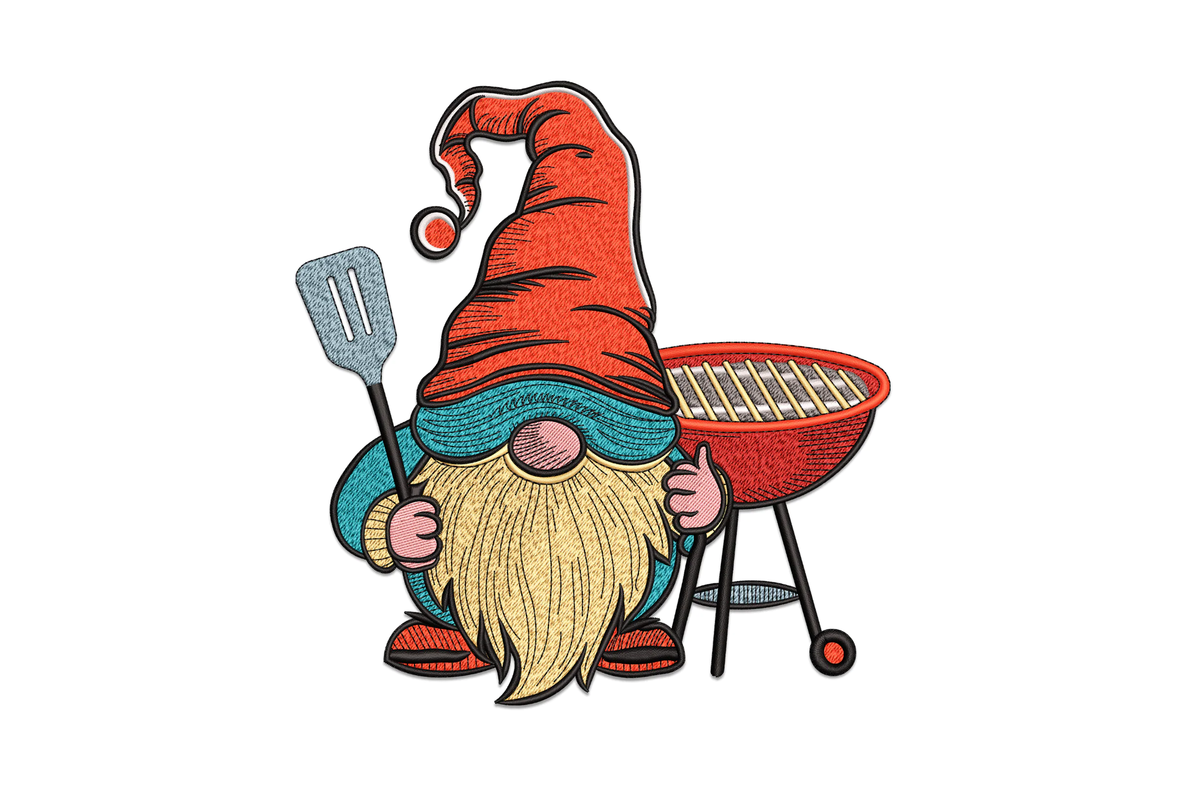 Chef Gnome Embroidery Design