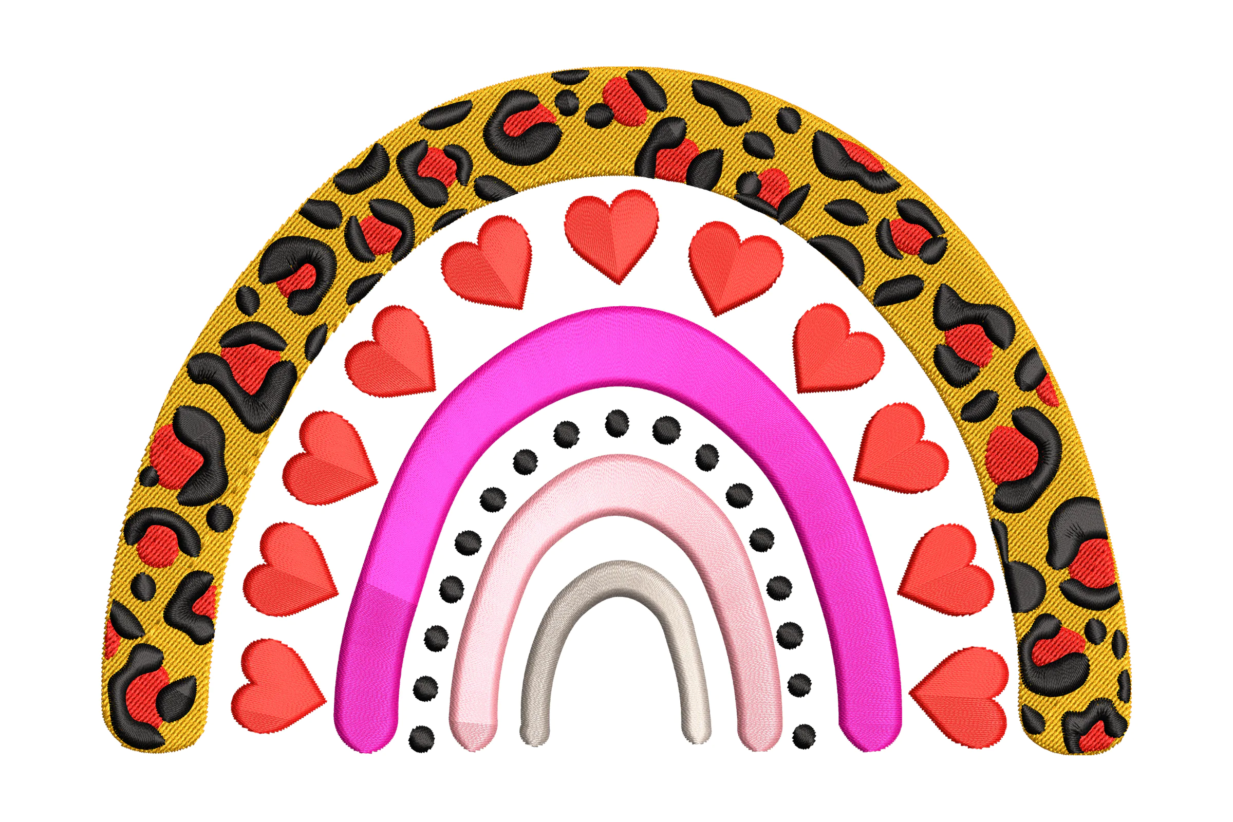 Love Rainbow Machine Embroidery Design