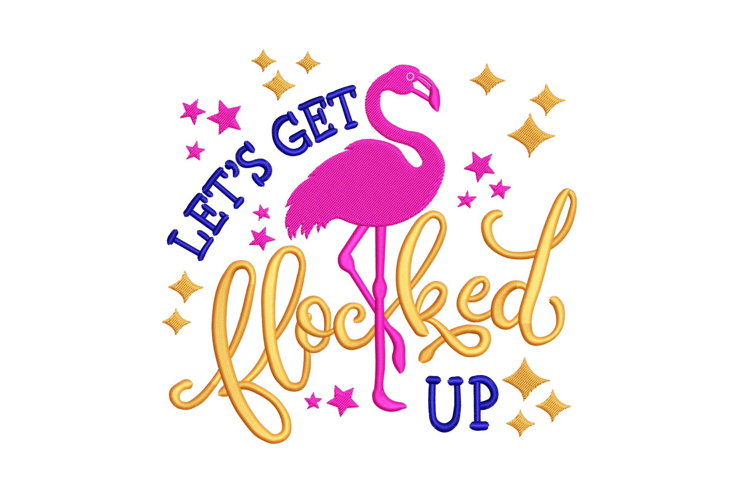 Flocked Up Embroidery Design