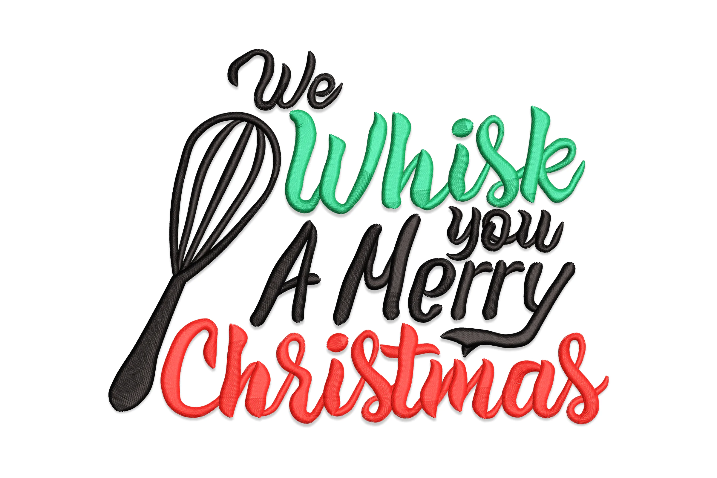 We Whisk You A Merry Christmas Machine Embroidery Design