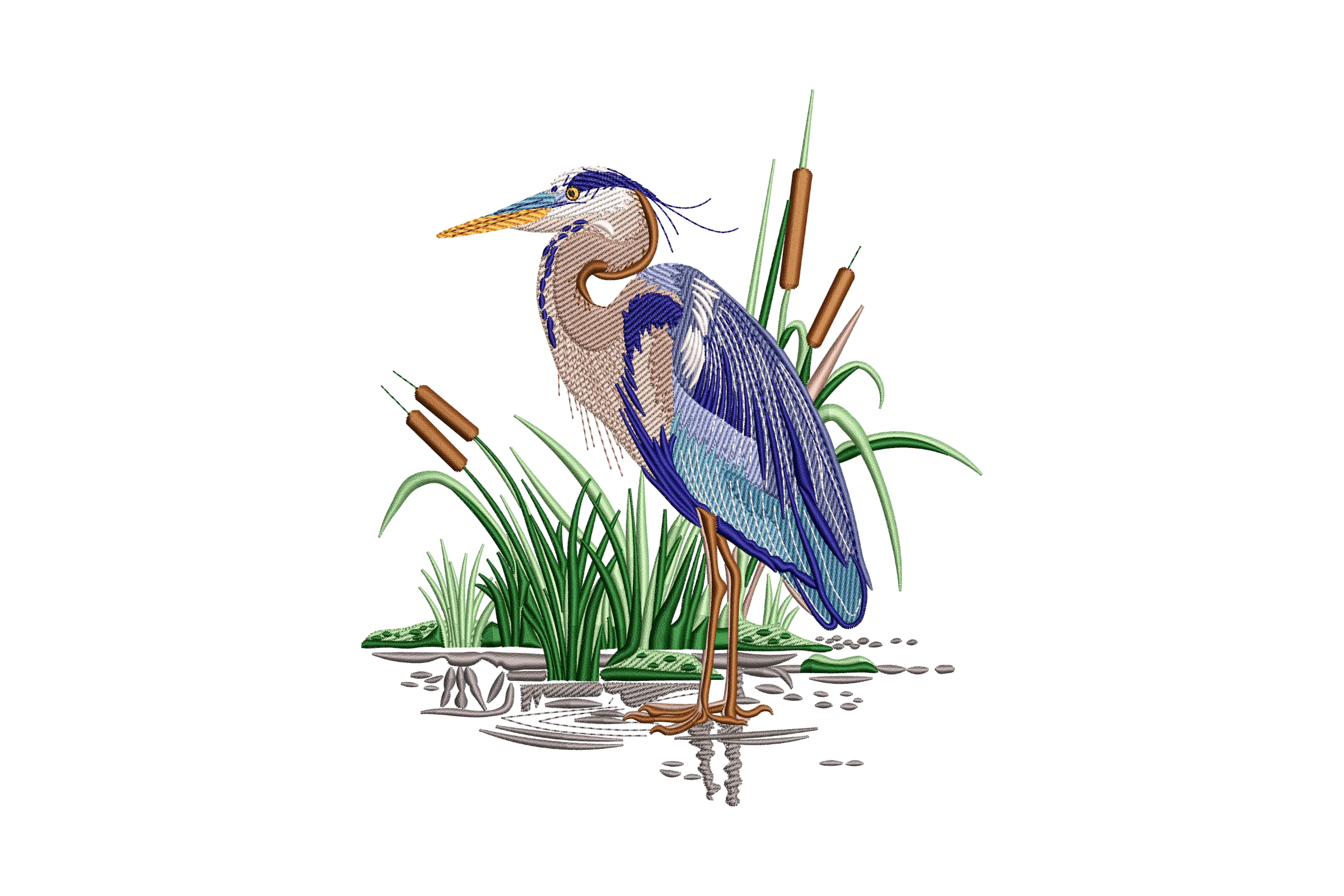 Heron Machine Embroidery Design