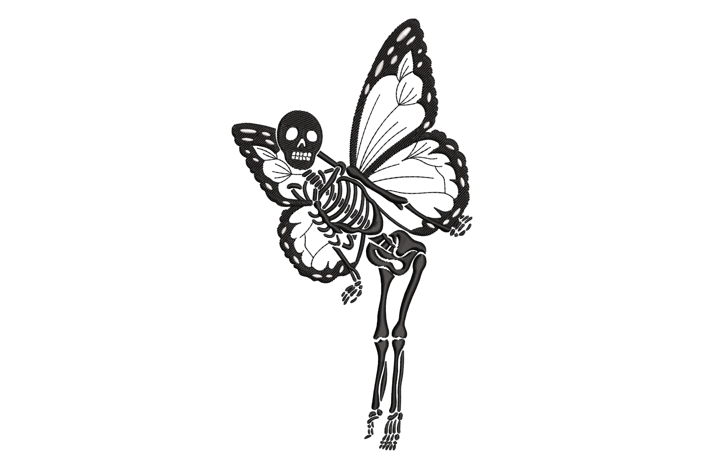 Butterfly Skeleton Embroidery File