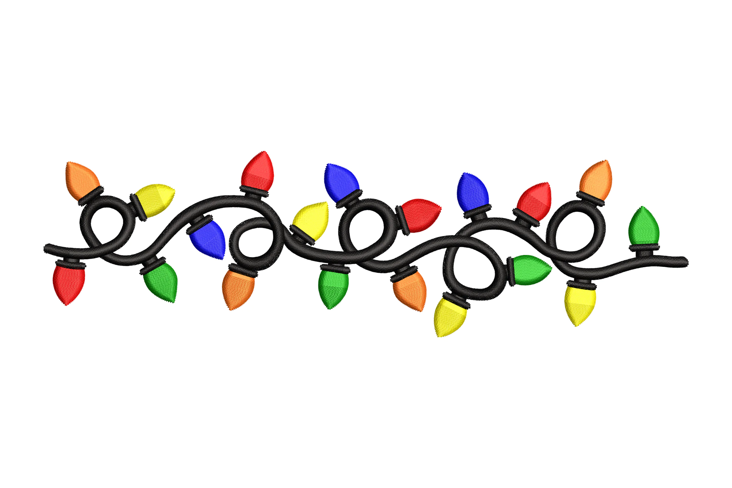 Christmas Lights Machine  Embroidery File