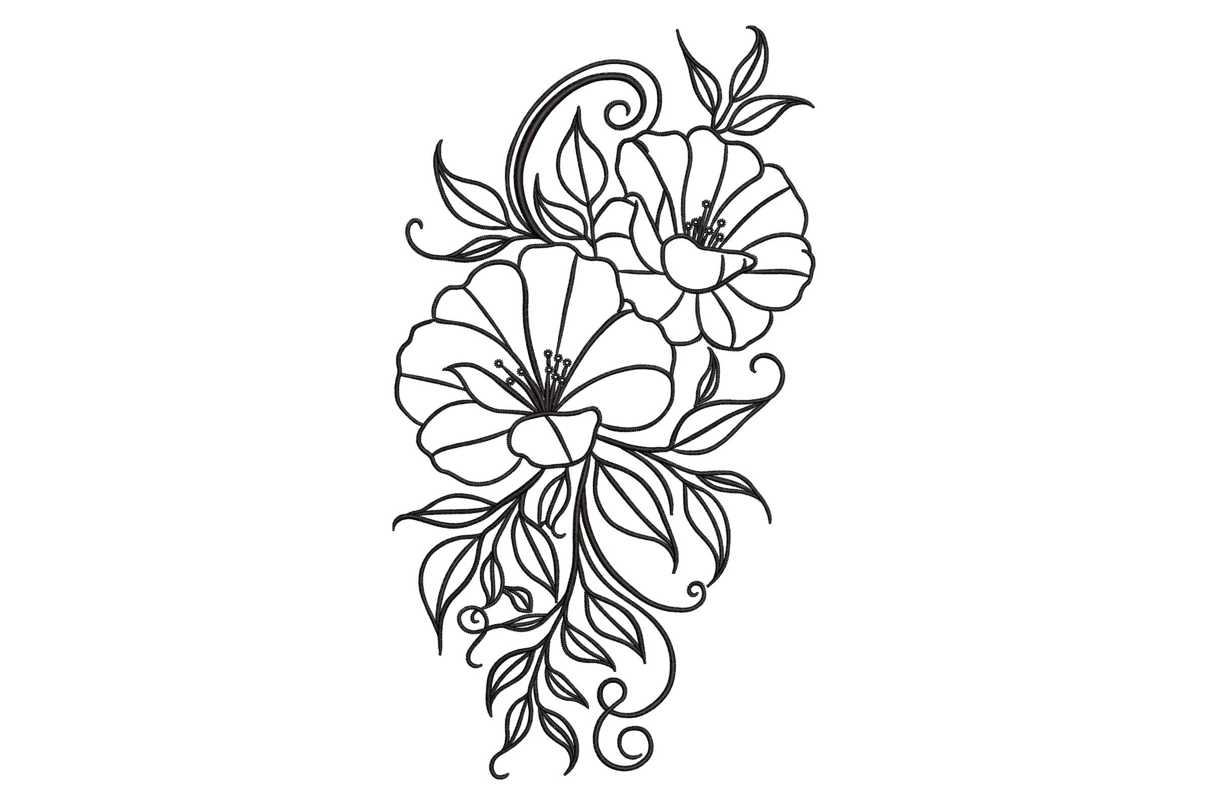 Floral Bouquet Embroidery Design