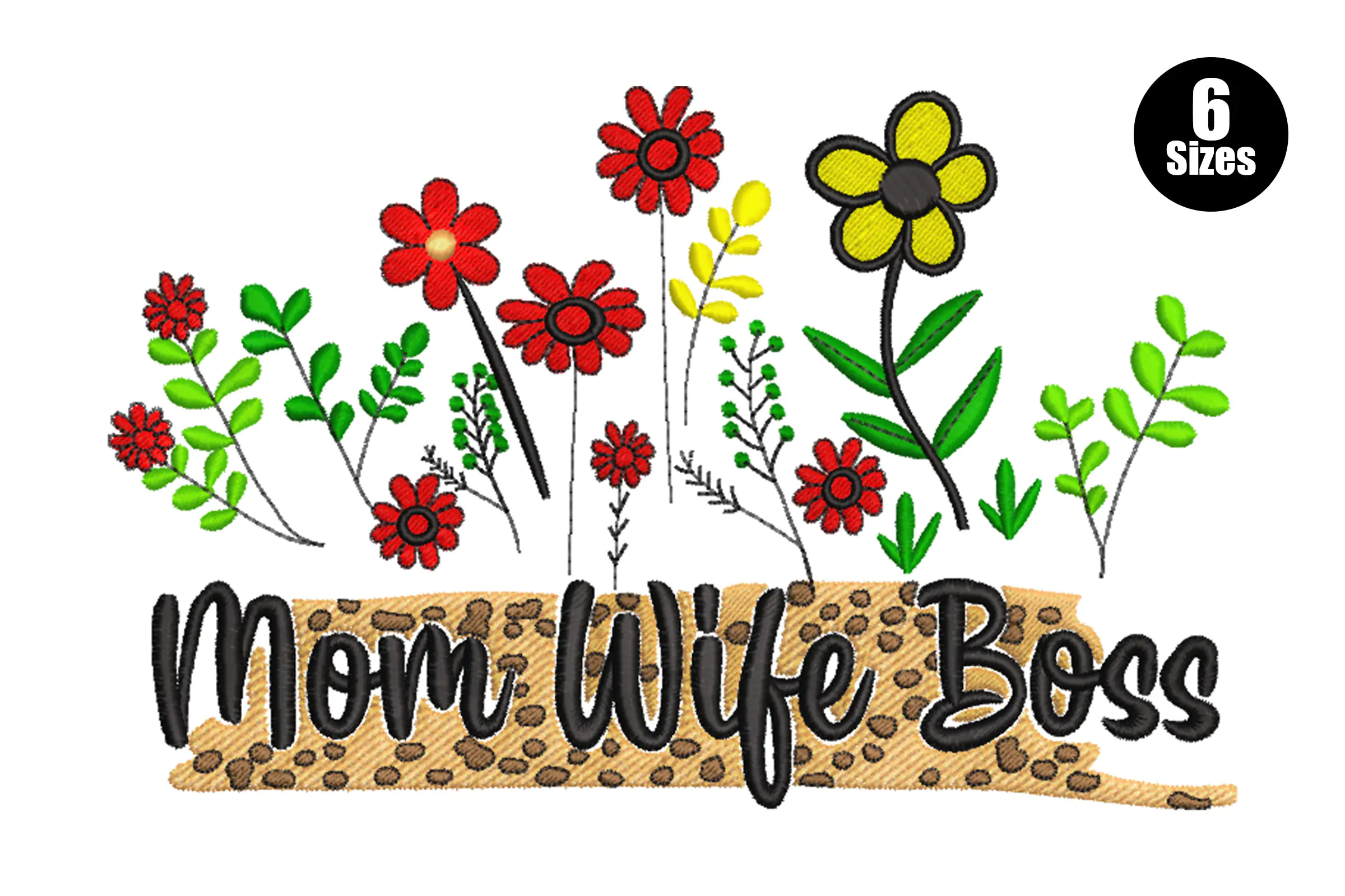 Mama Flower Embroidery File