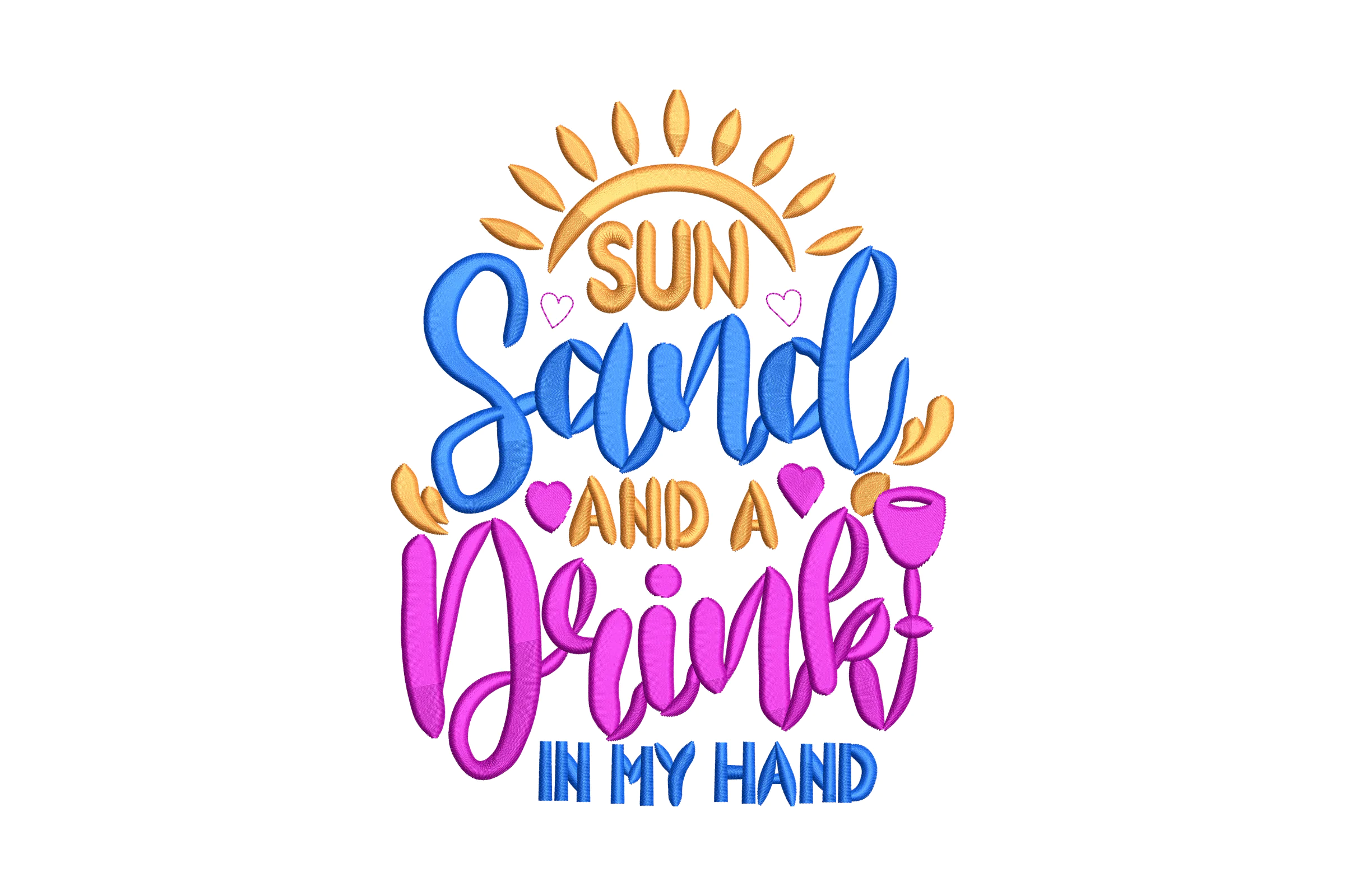 Summer Beach Machine Embroidery File