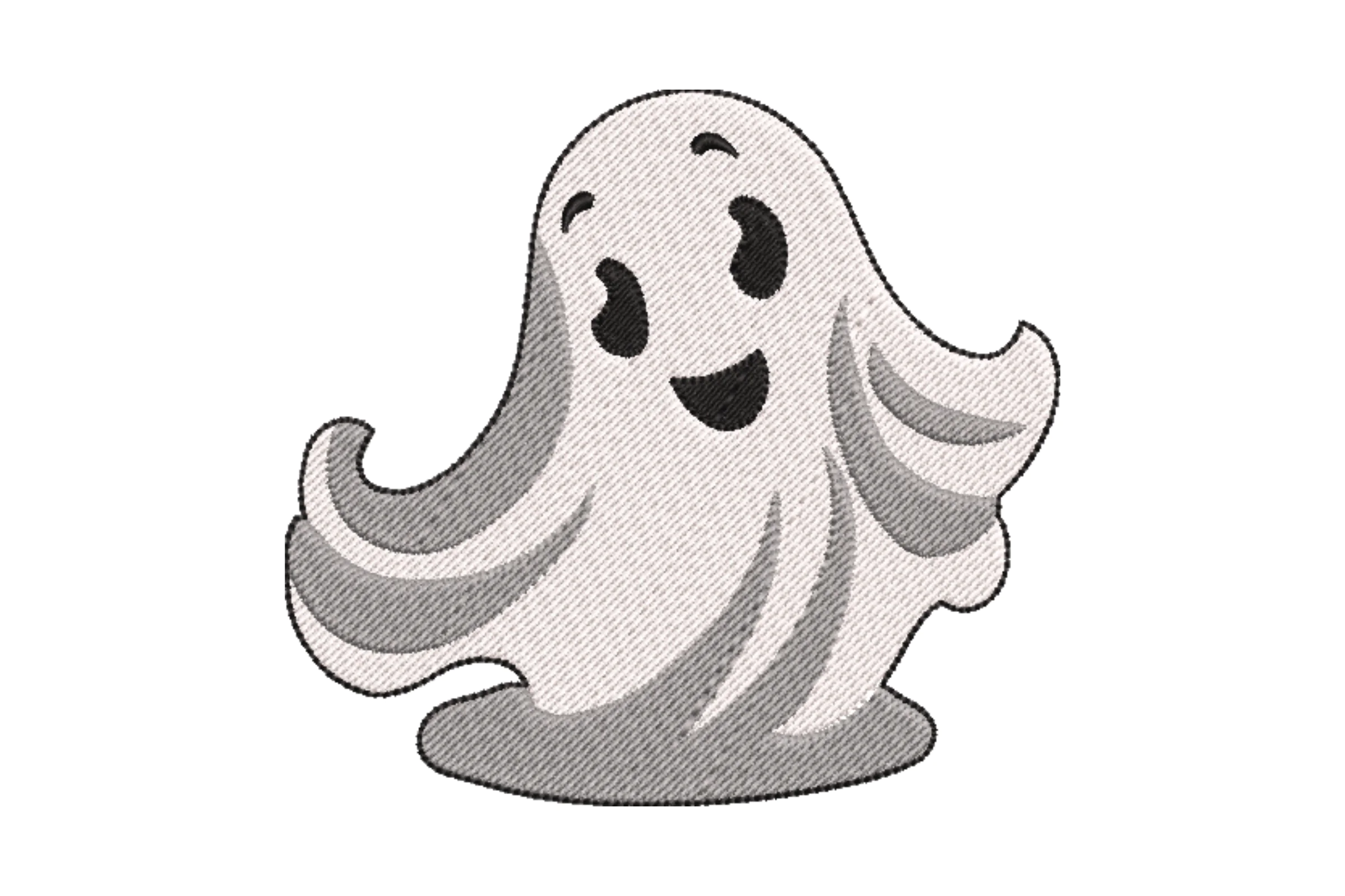 Ghost Embroidery Design Pattern