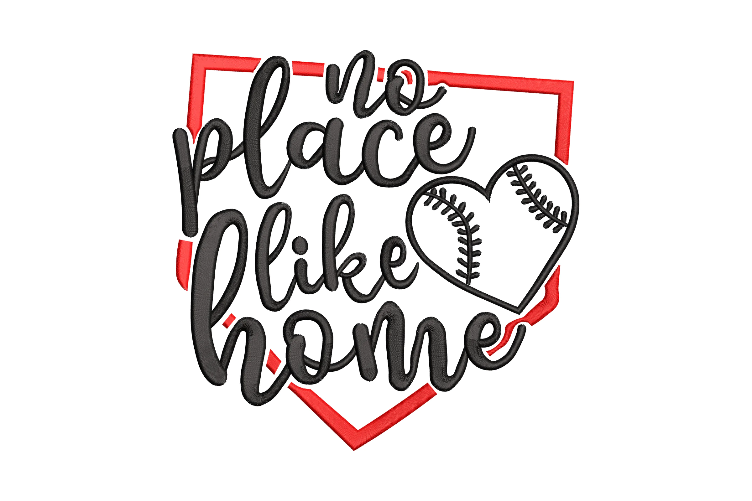 No Place Like Home Embroidery Design