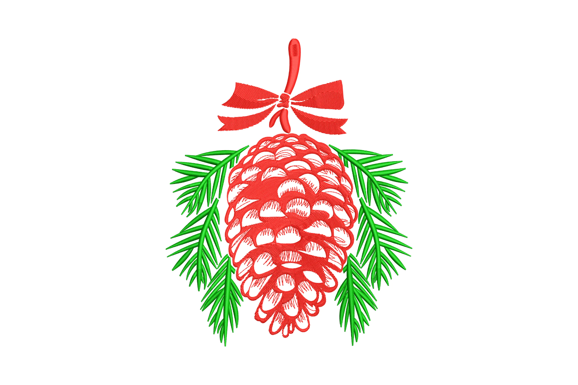Pine Cone, Christmas Embroidery Design