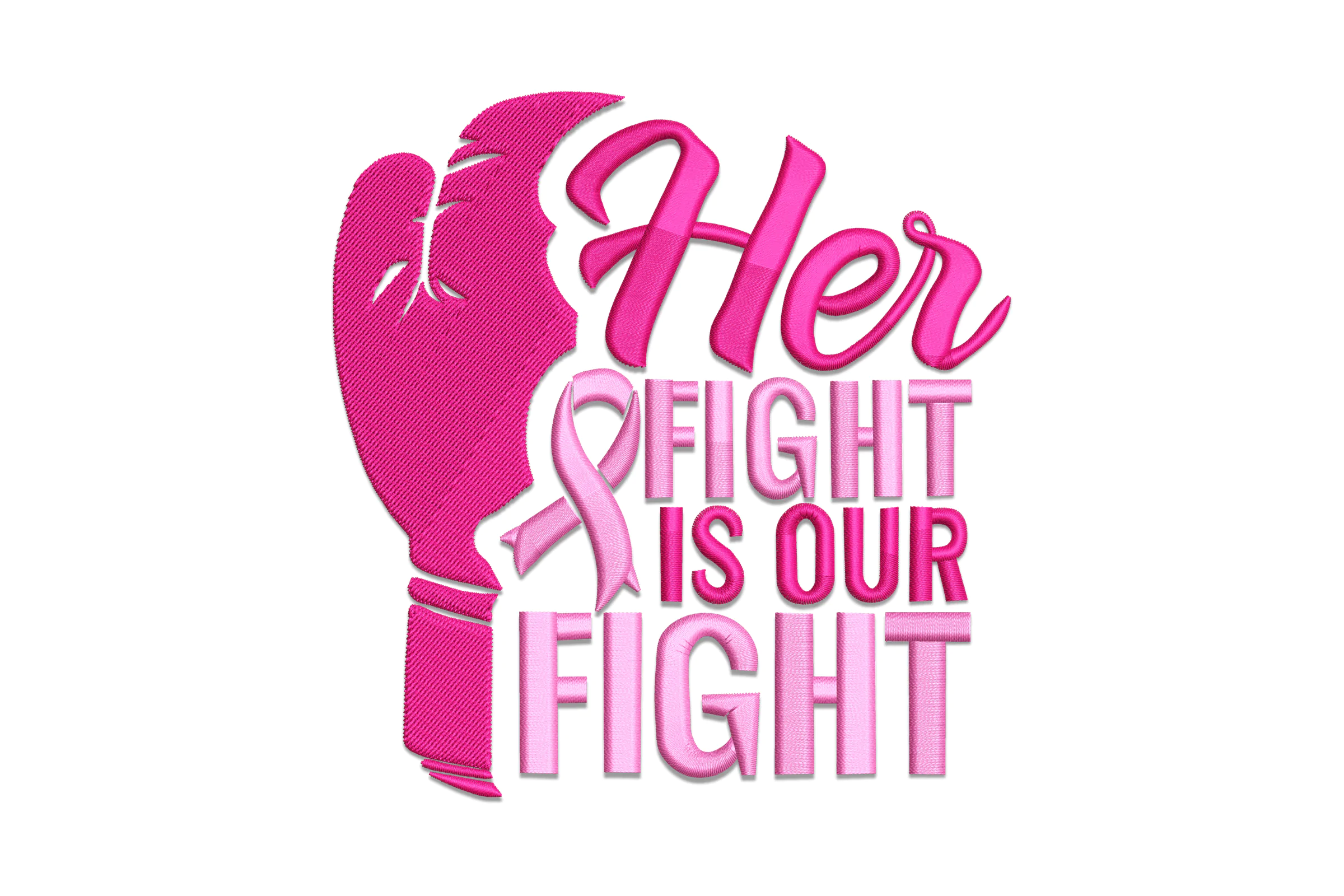 Her Fight is Our Fight Breast Cancer Awareness Design