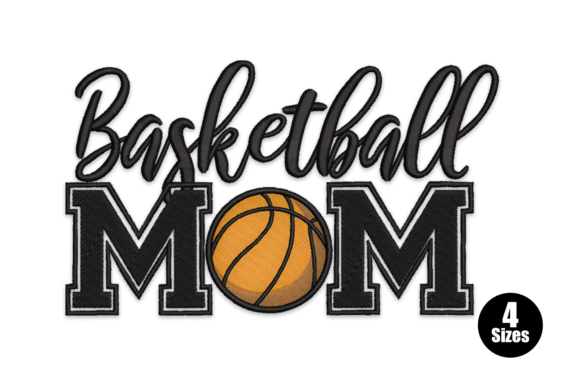 Basketball Mom Embroidery Design