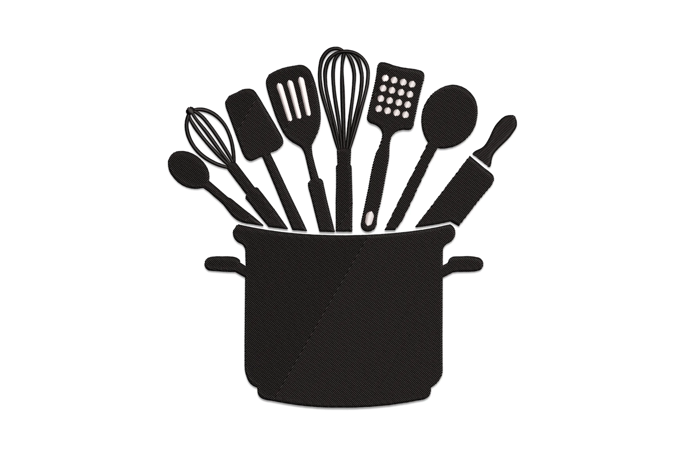 Kitchen Utensils Embroidery Design Pattern