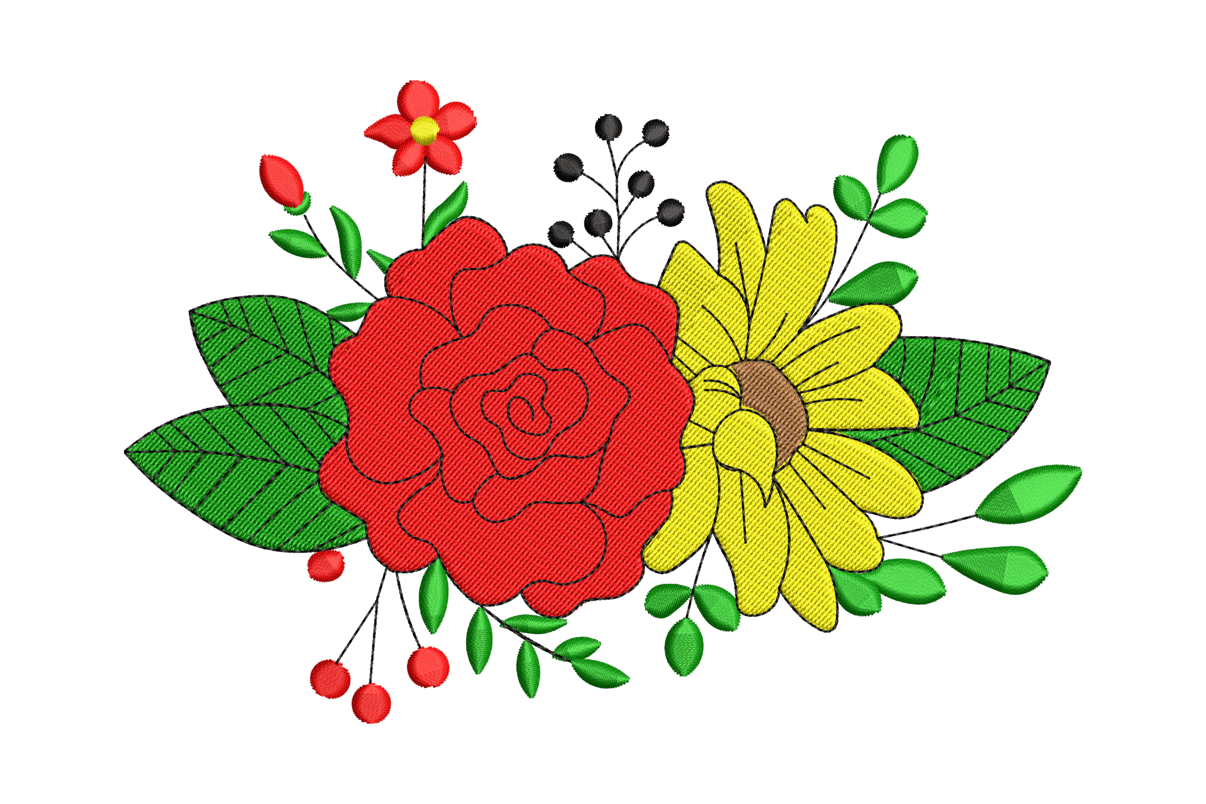 Fall Bouquet - Machine Embroidery Design