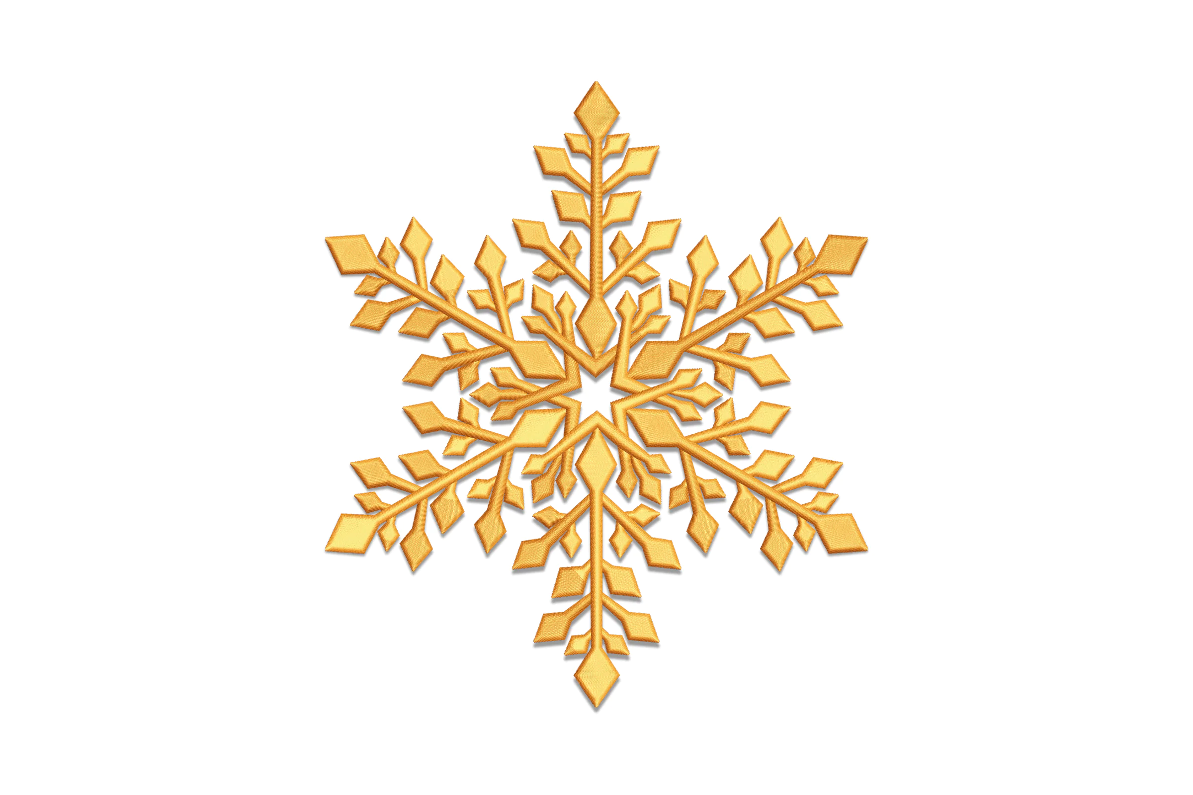 Christmas Gold snowflake Machine Embroidery Design