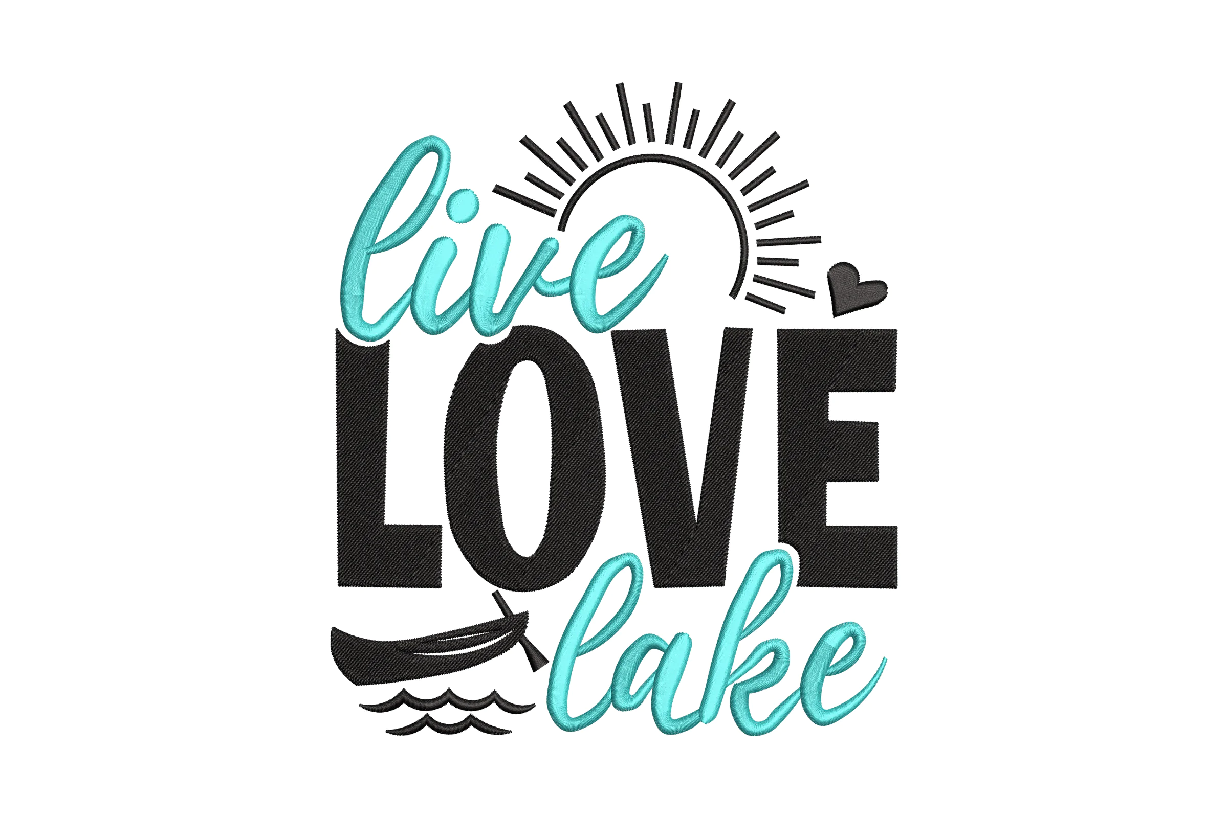 Live Love Lake House Applique Embroidery Design