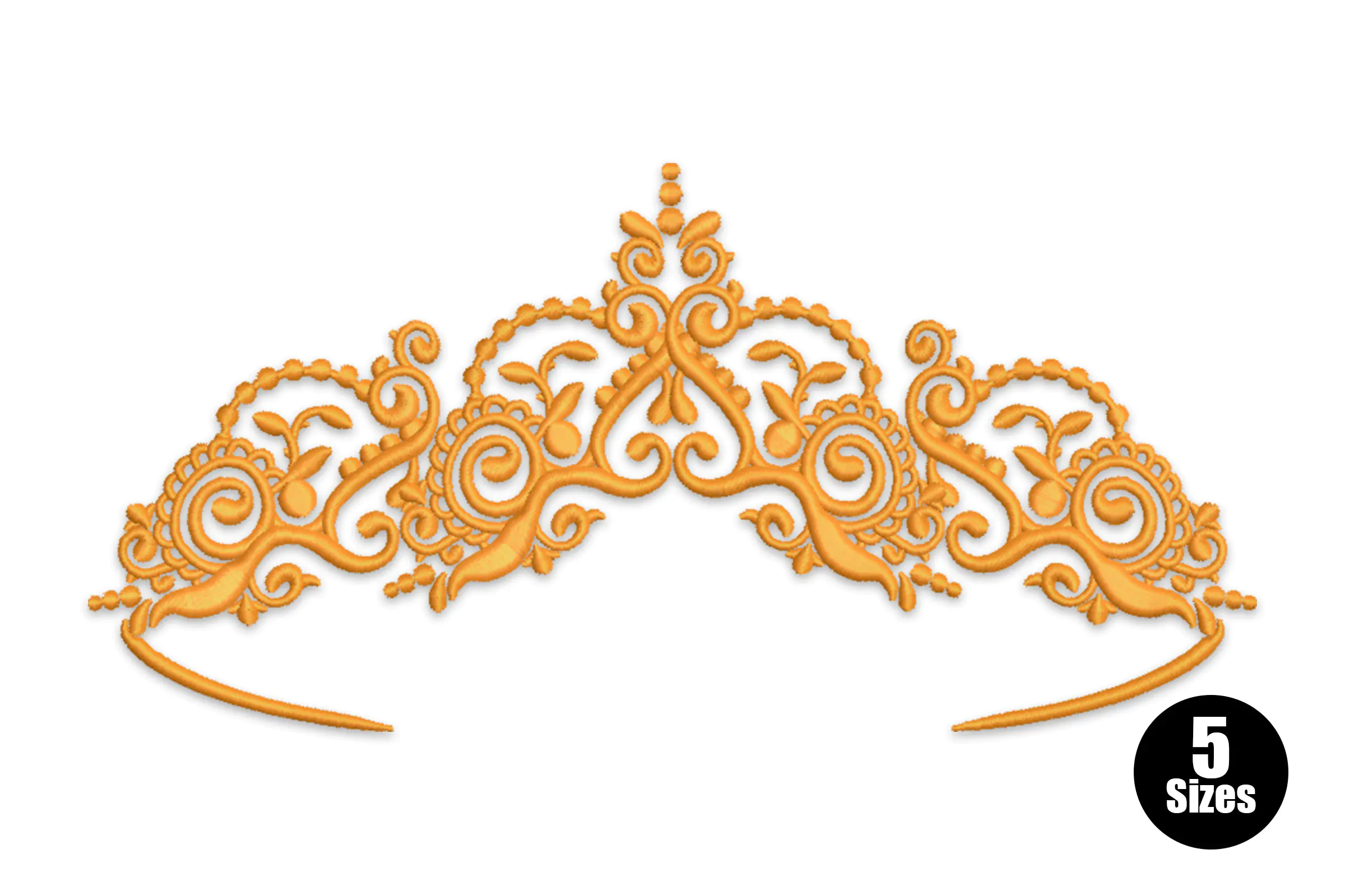 Princess Crown Machine Embroidery Design