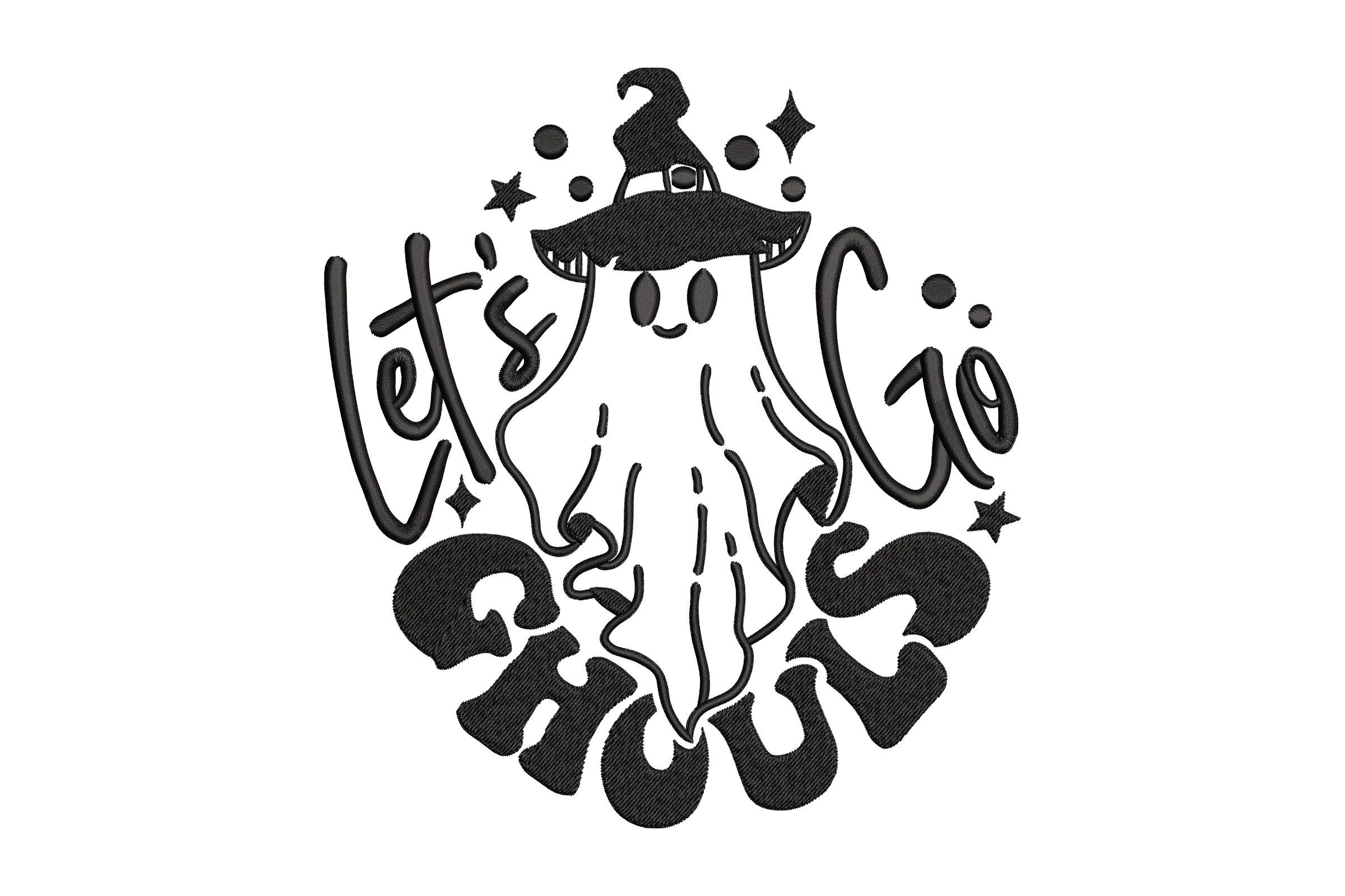 Lets Go Ghouls Embroidery Design